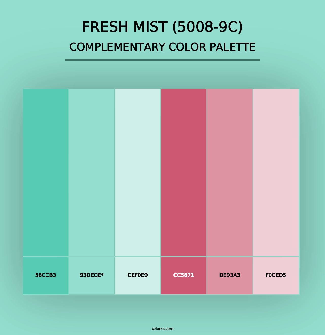 Fresh Mist (5008-9C) - Complementary Color Palette