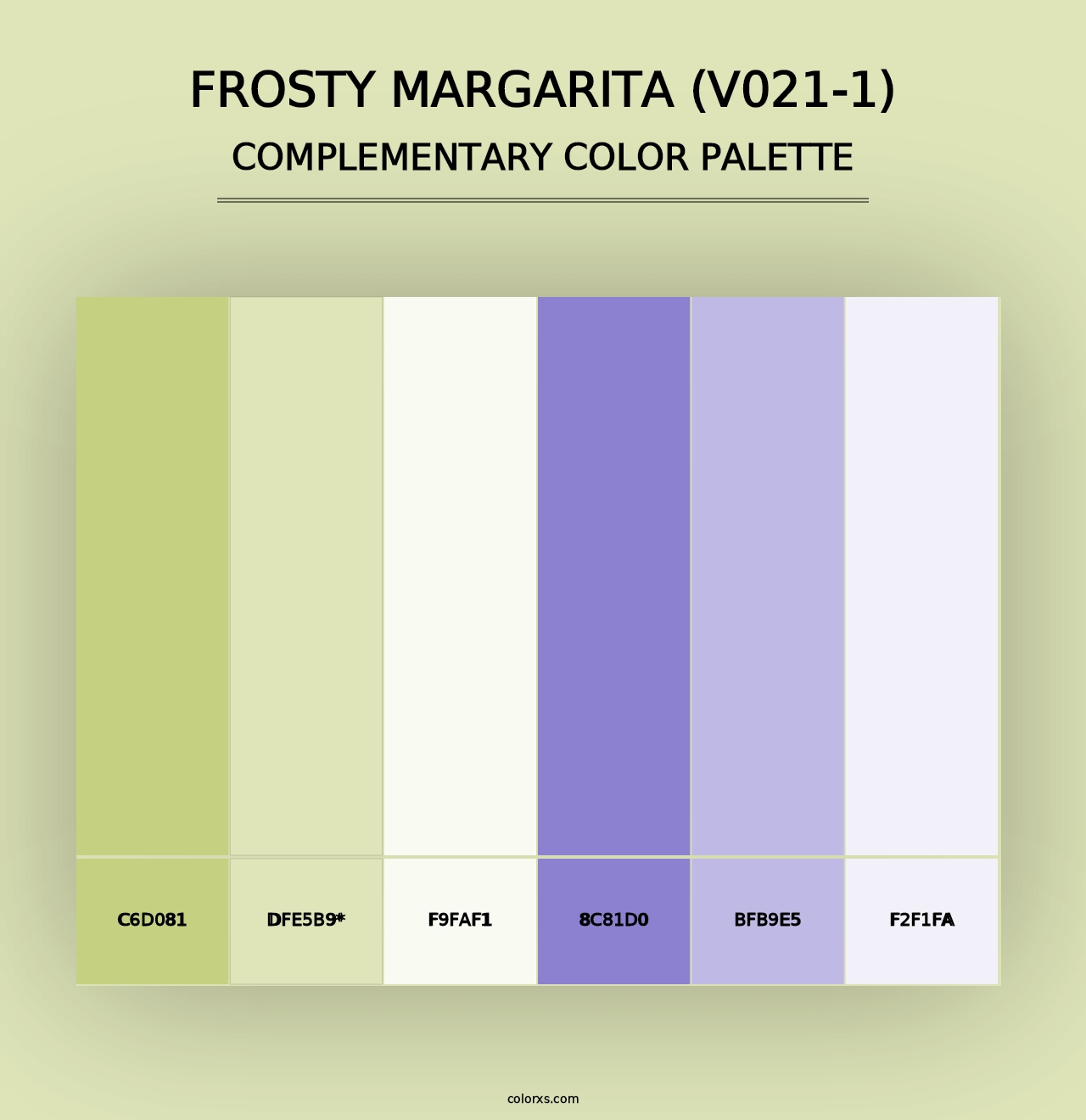 Frosty Margarita (V021-1) - Complementary Color Palette