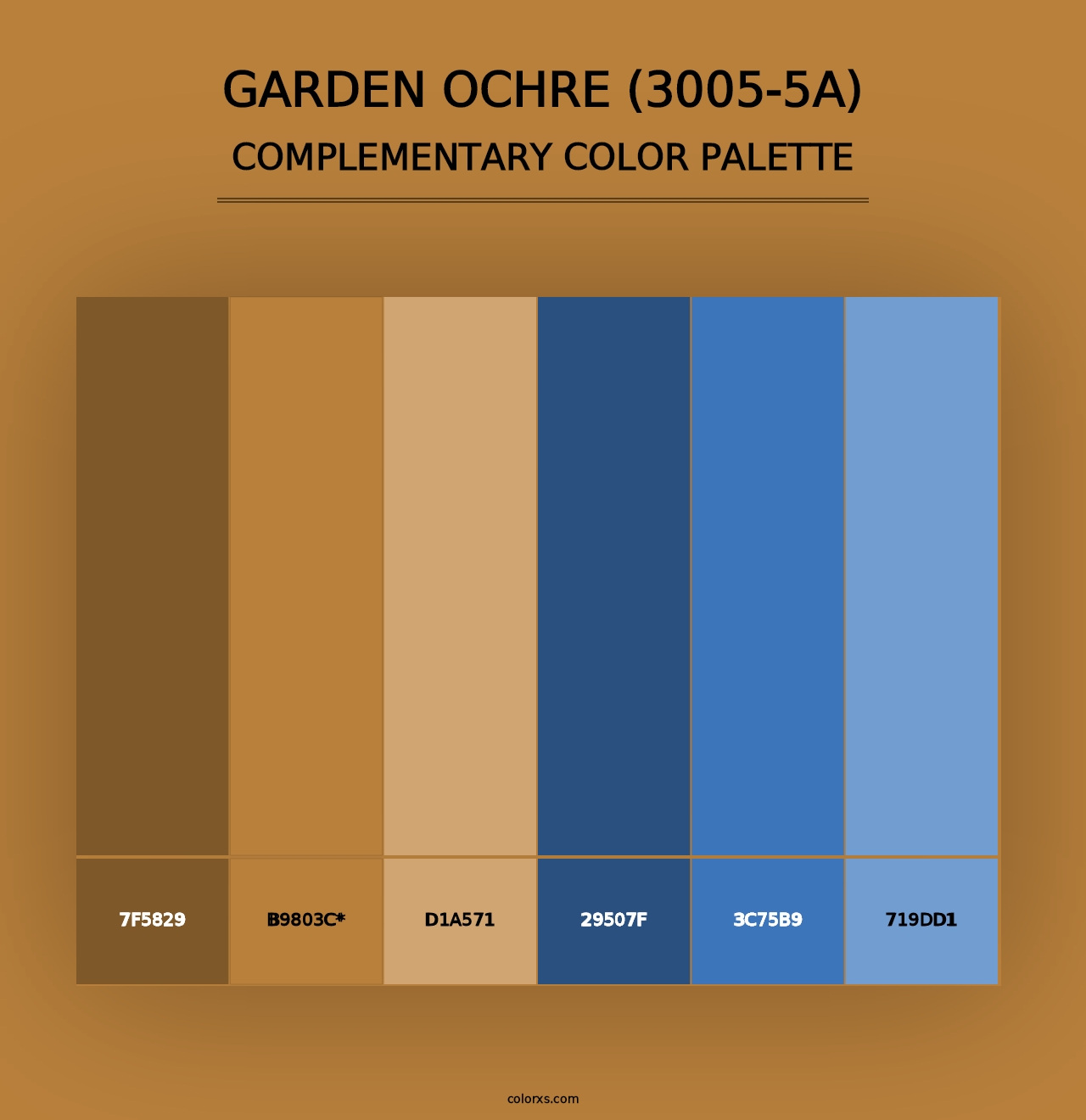 Garden Ochre (3005-5A) - Complementary Color Palette