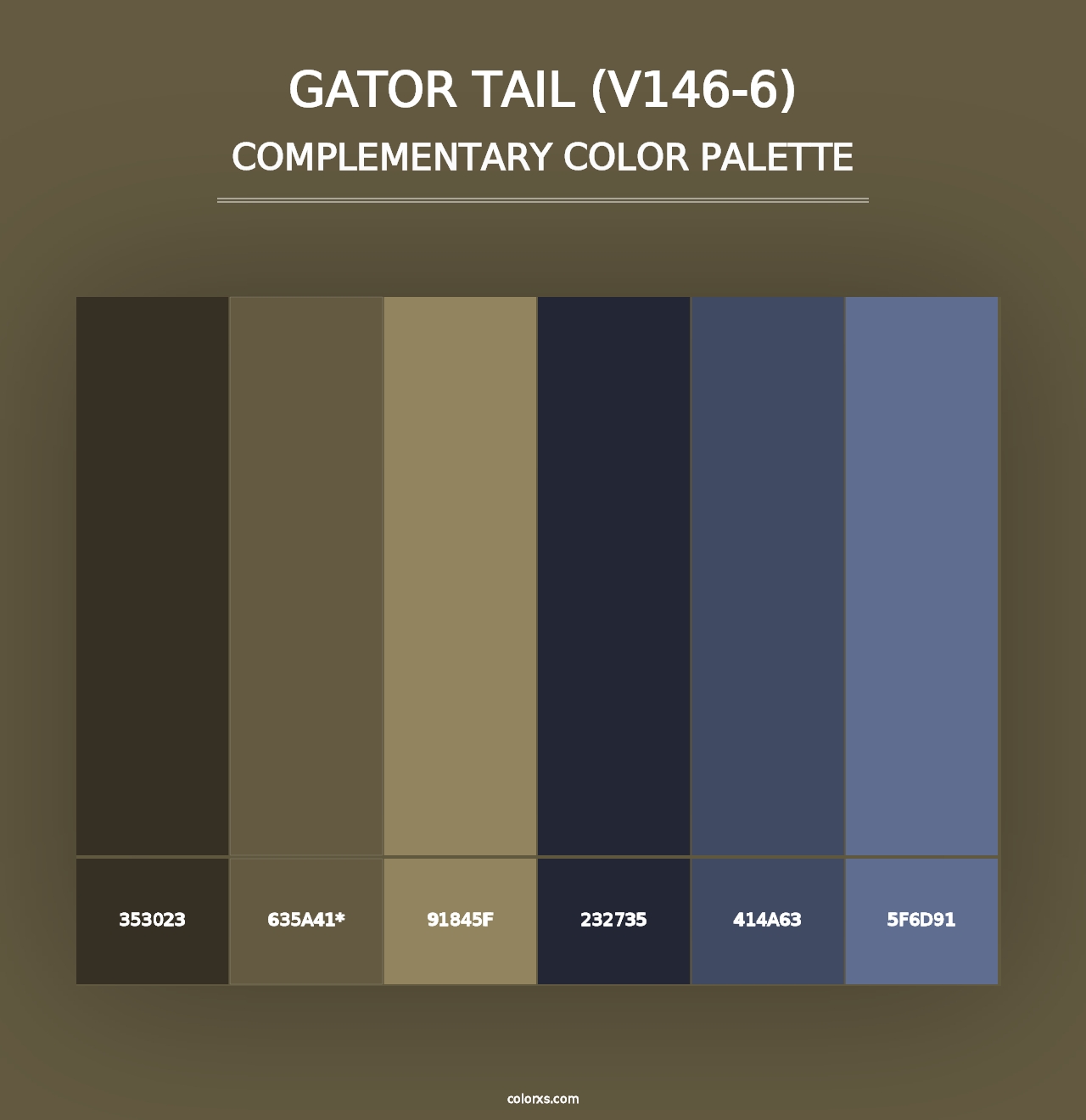 Gator Tail (V146-6) - Complementary Color Palette