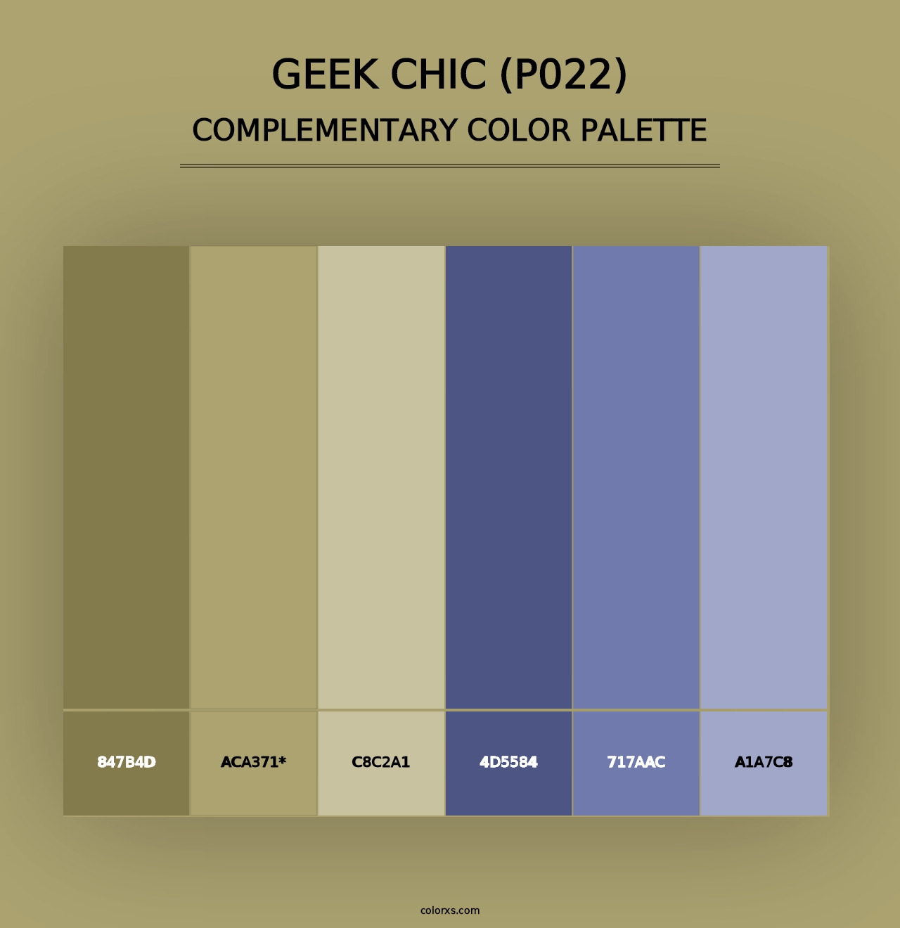 Geek Chic (P022) - Complementary Color Palette