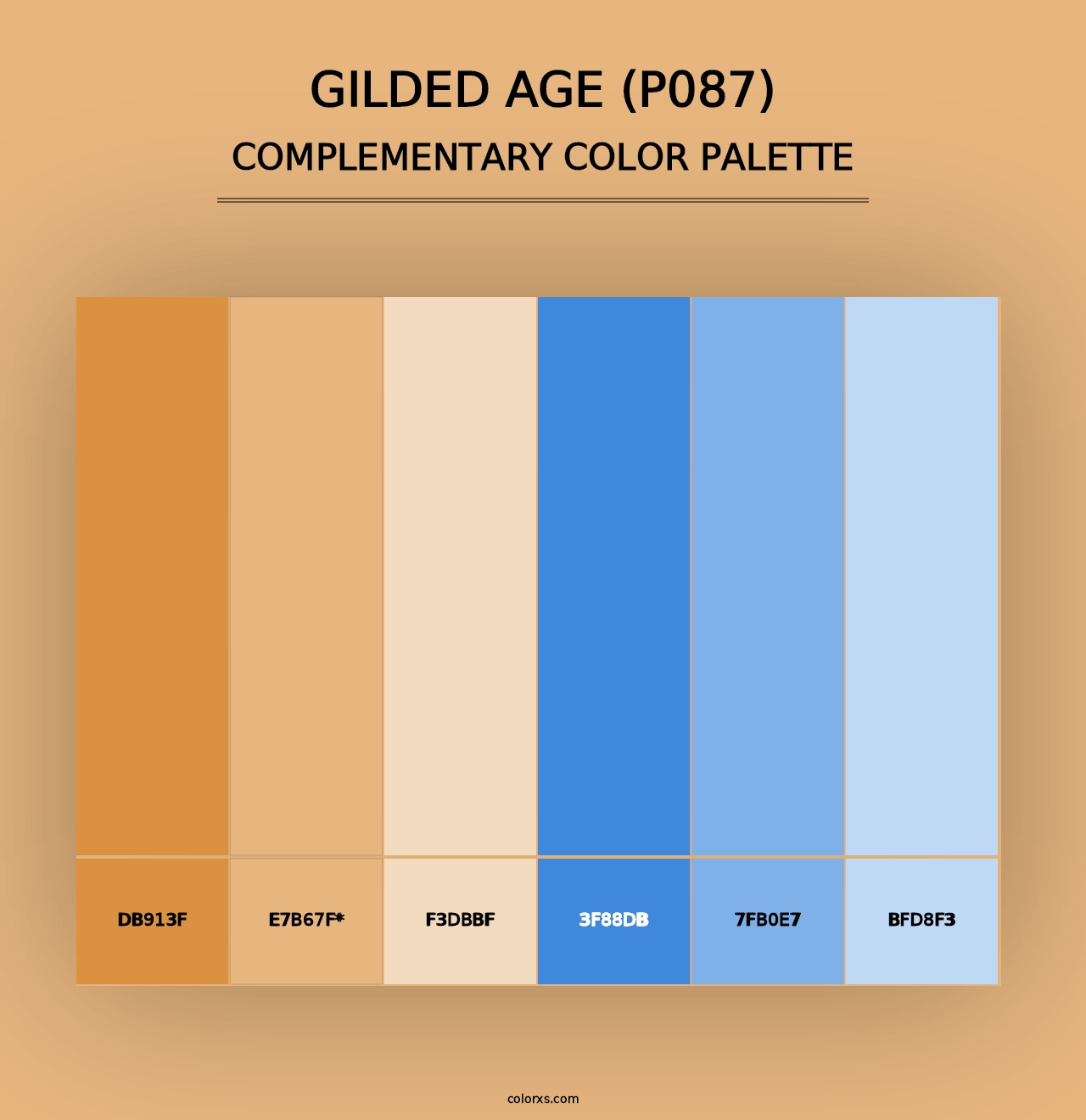 Gilded Age (P087) - Complementary Color Palette