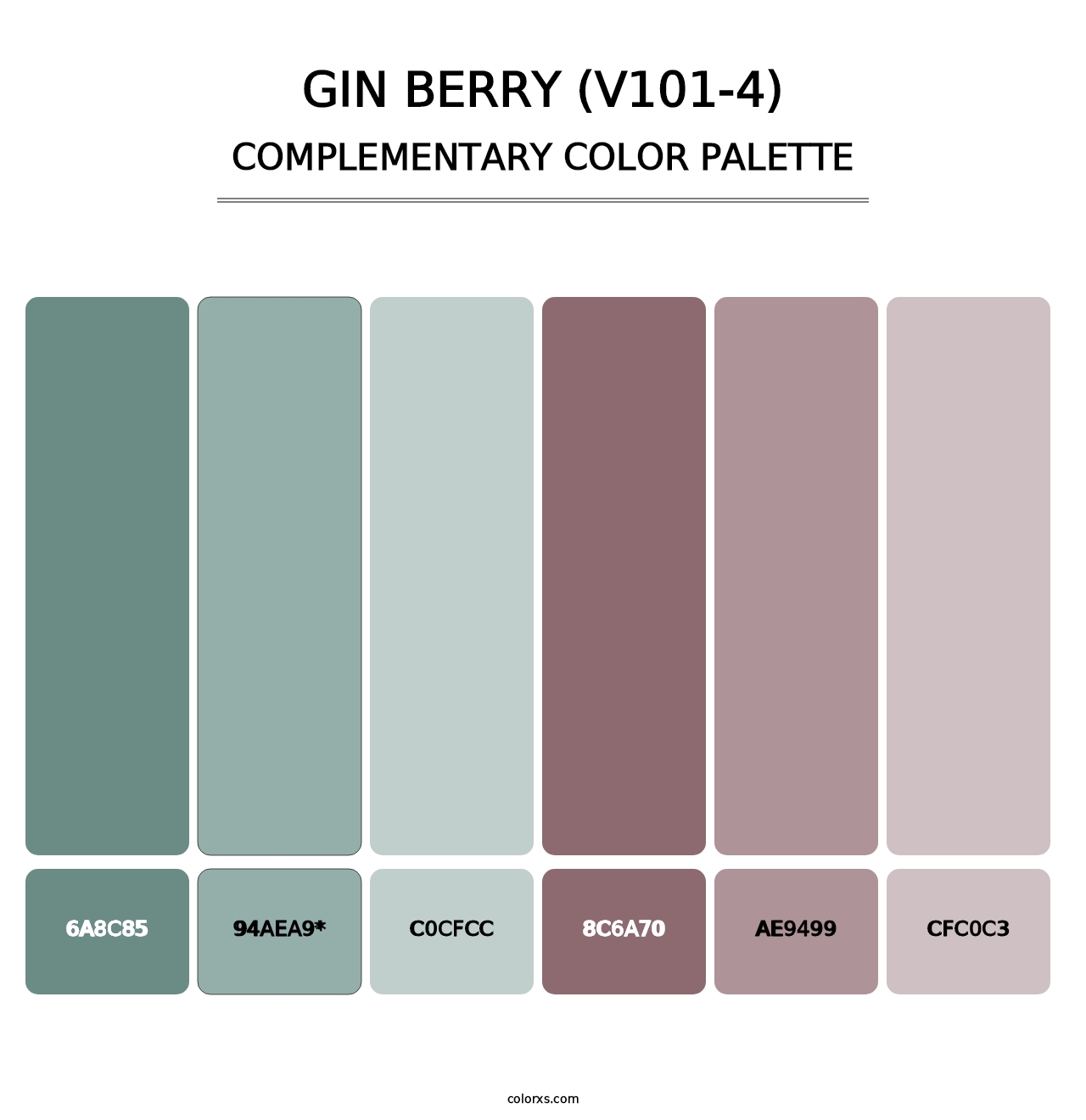 Gin Berry (V101-4) - Complementary Color Palette