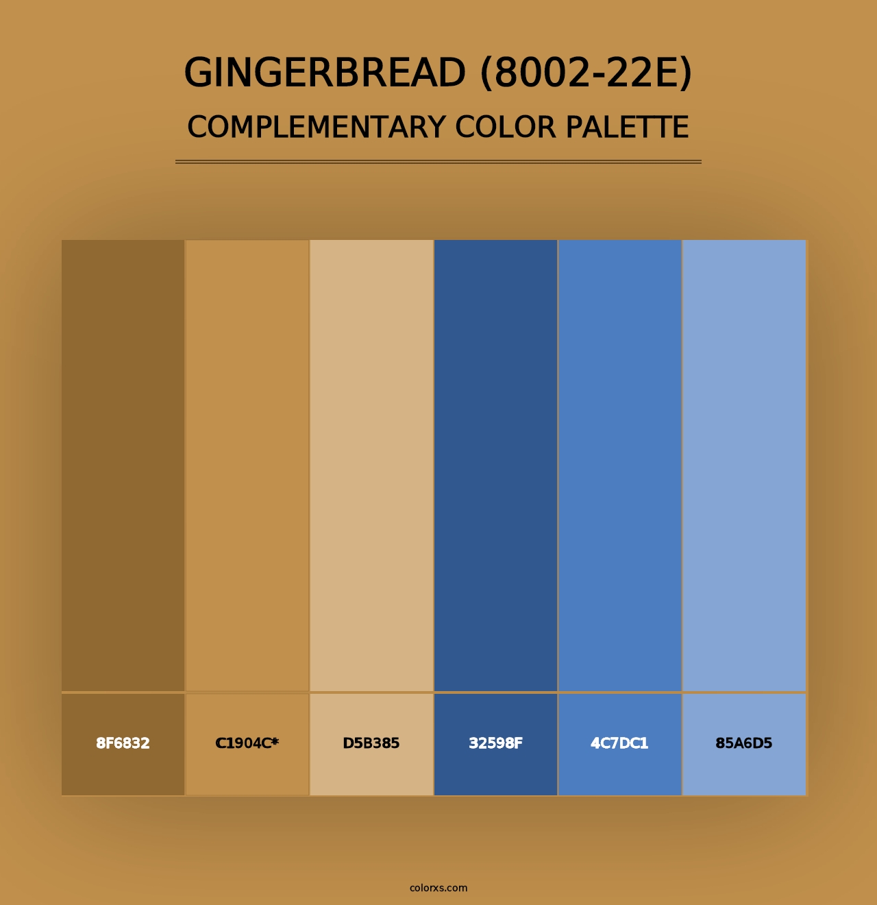 Gingerbread (8002-22E) - Complementary Color Palette