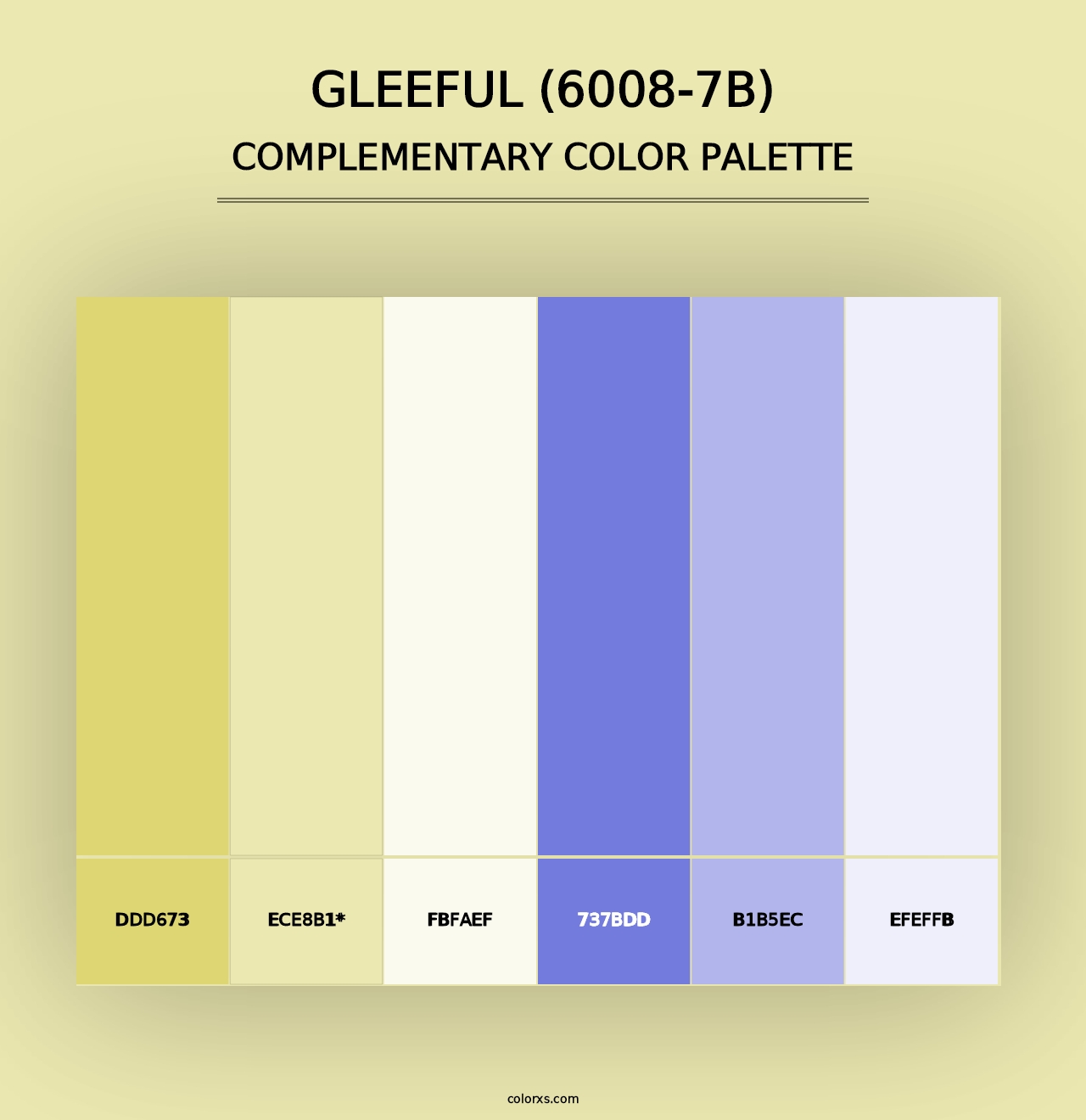 Gleeful (6008-7B) - Complementary Color Palette