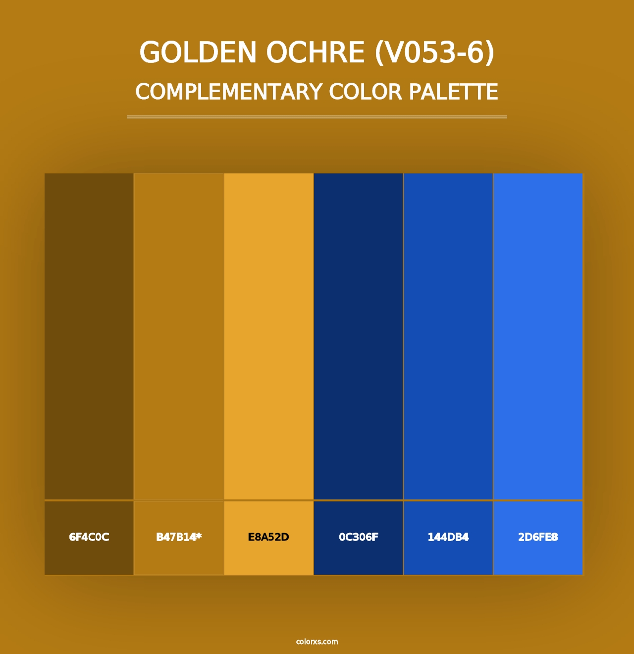 Golden Ochre (V053-6) - Complementary Color Palette