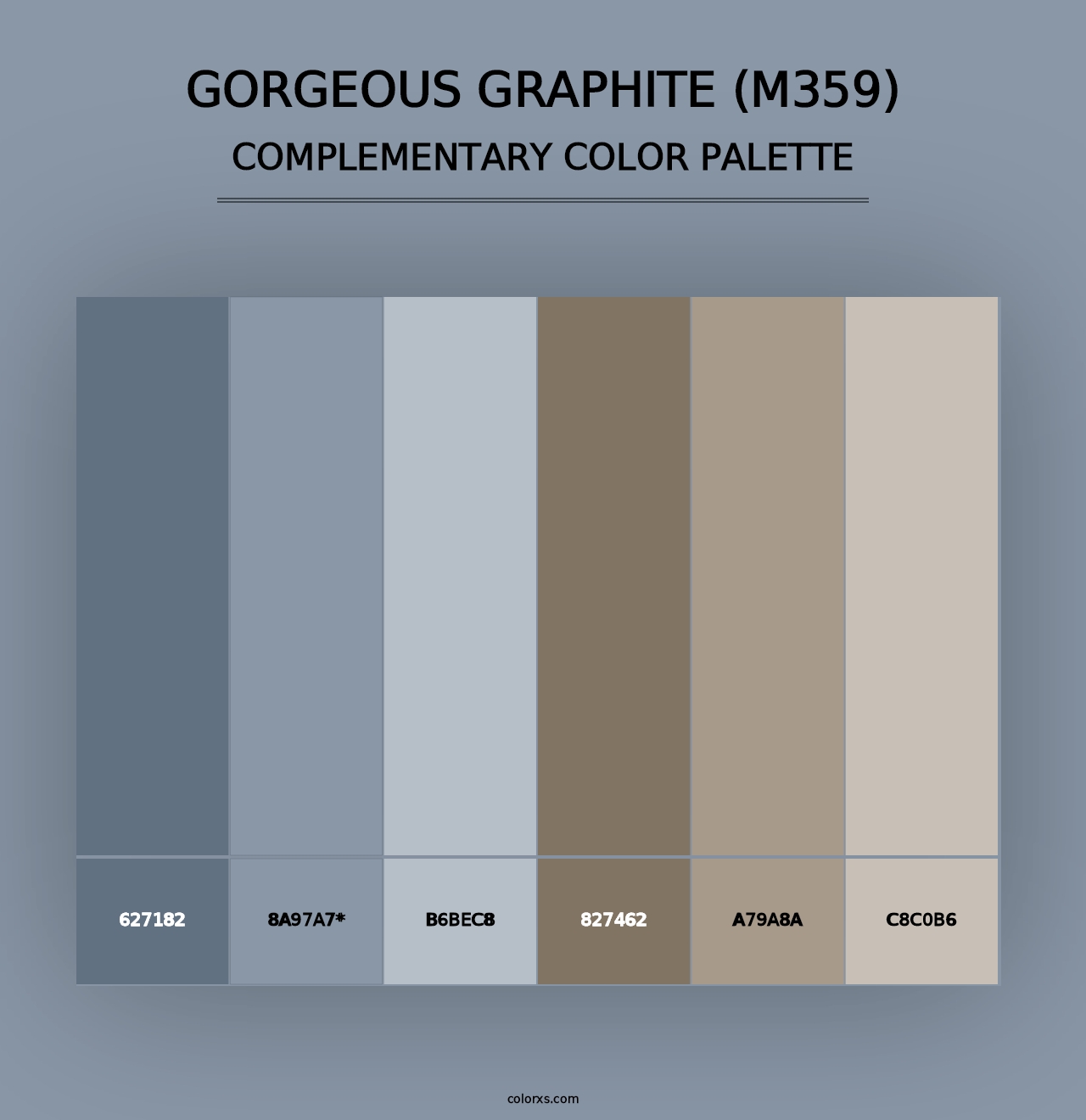 Gorgeous Graphite (M359) - Complementary Color Palette