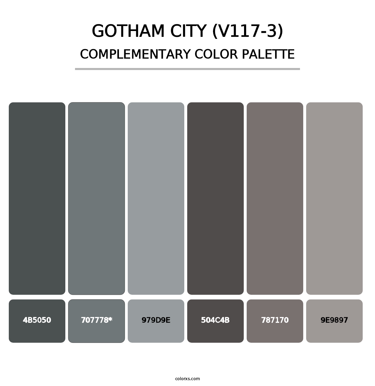 Gotham City (V117-3) - Complementary Color Palette