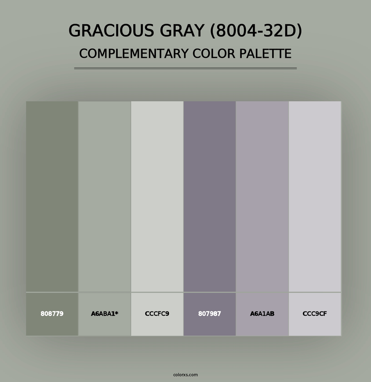 Gracious Gray (8004-32D) - Complementary Color Palette