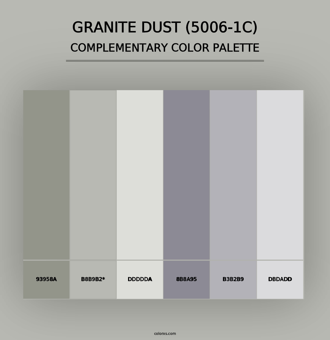 Granite Dust (5006-1C) - Complementary Color Palette