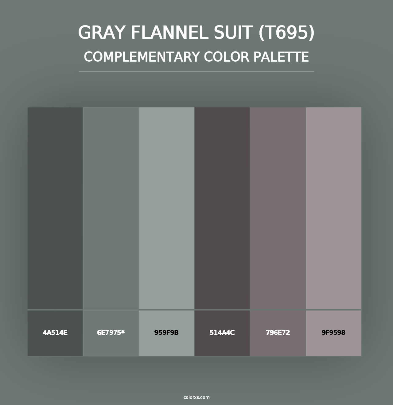 Gray Flannel Suit (T695) - Complementary Color Palette