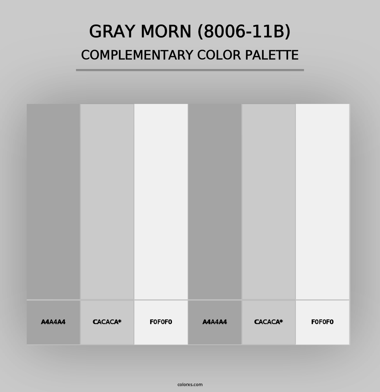 Gray Morn (8006-11B) - Complementary Color Palette