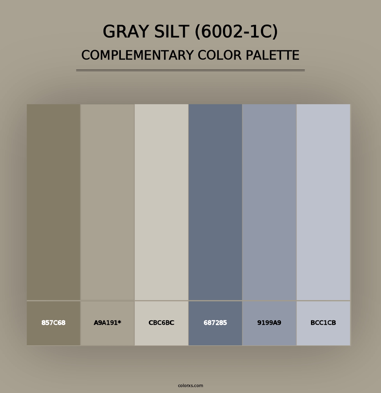 Gray Silt (6002-1C) - Complementary Color Palette