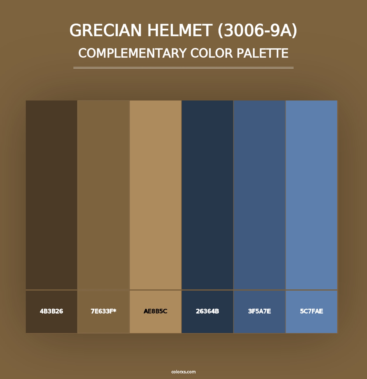 Grecian Helmet (3006-9A) - Complementary Color Palette