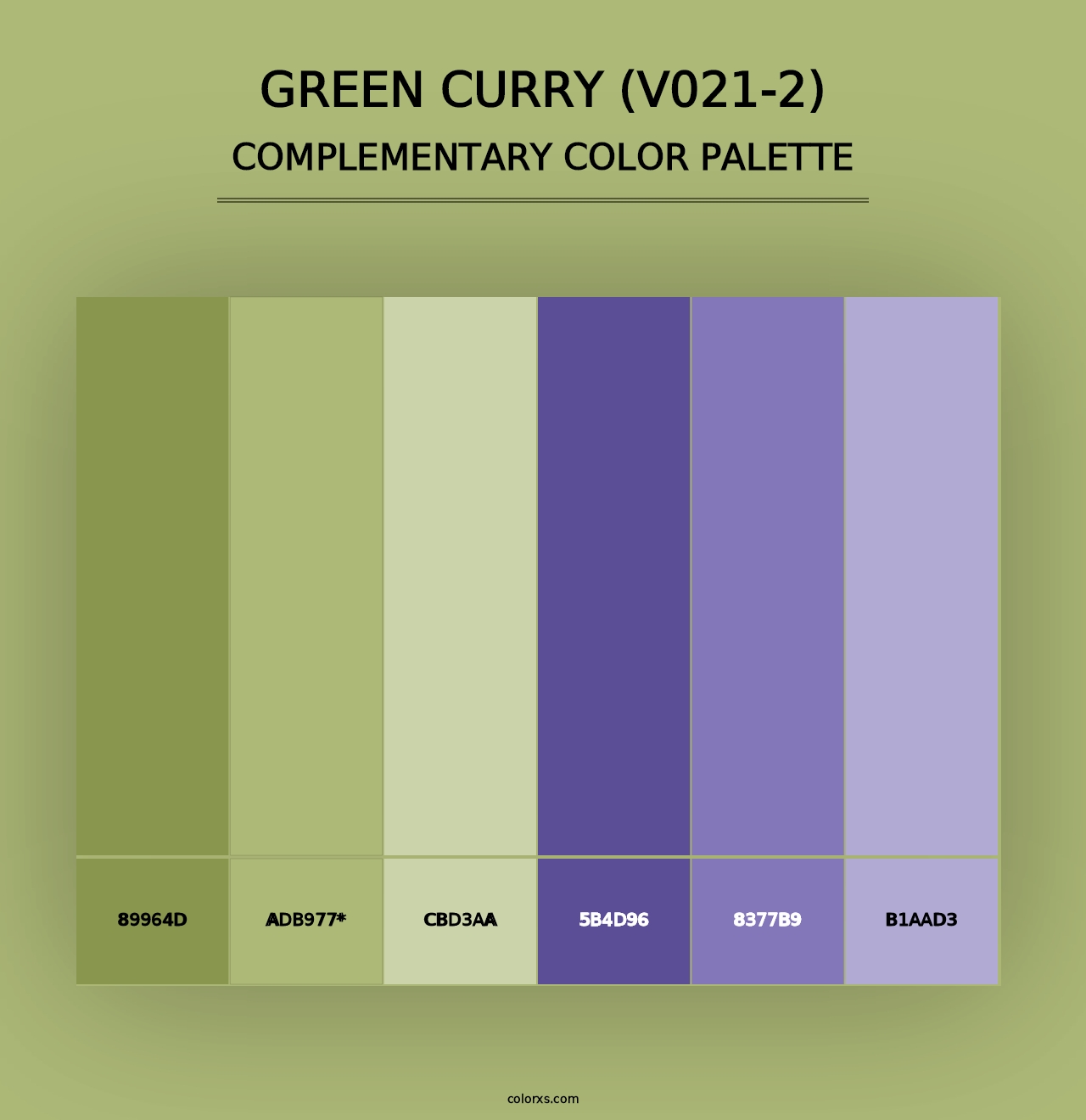 Green Curry (V021-2) - Complementary Color Palette