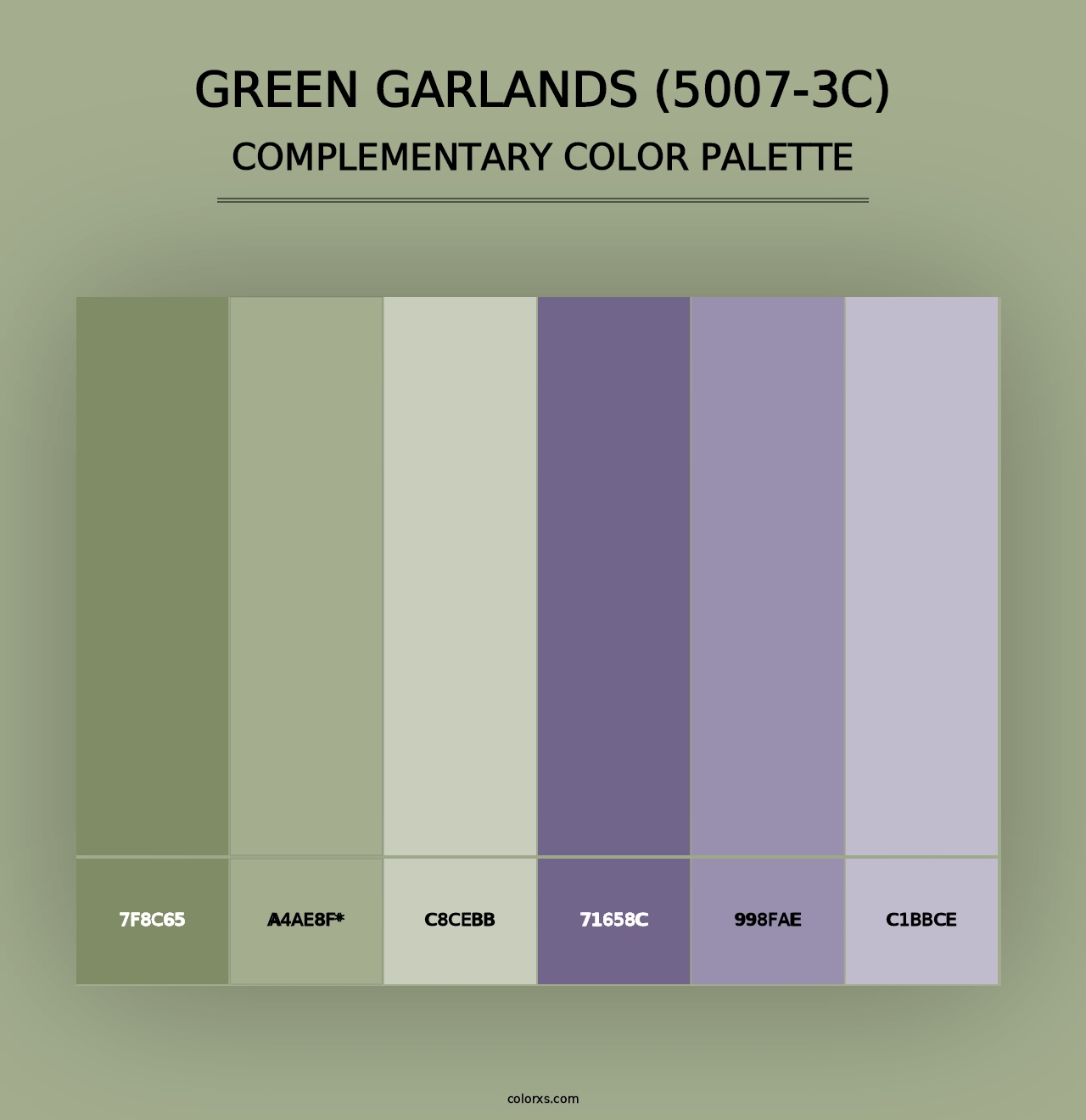 Green Garlands (5007-3C) - Complementary Color Palette