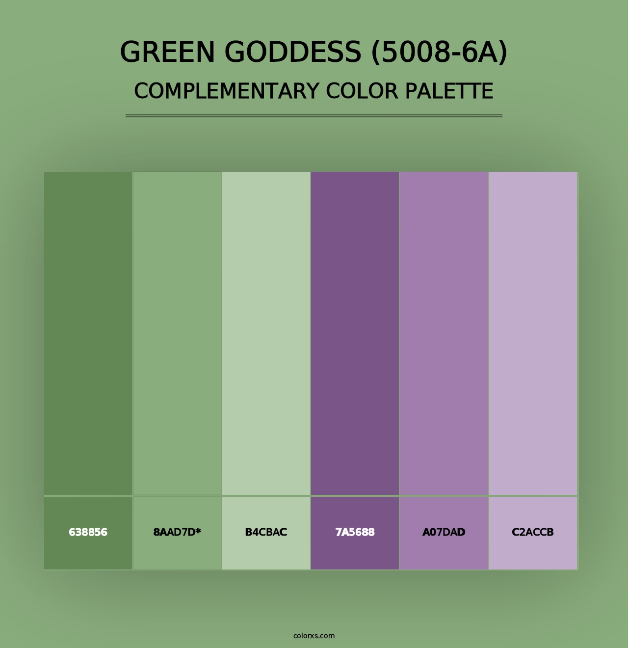 Green Goddess (5008-6A) - Complementary Color Palette