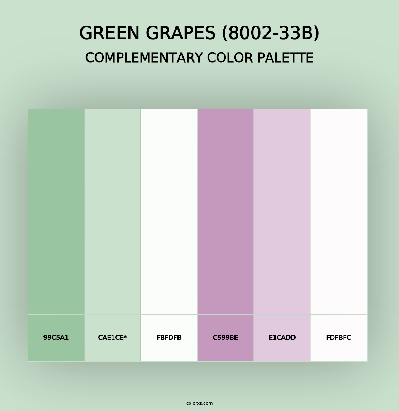 Green Grapes (8002-33B) - Complementary Color Palette