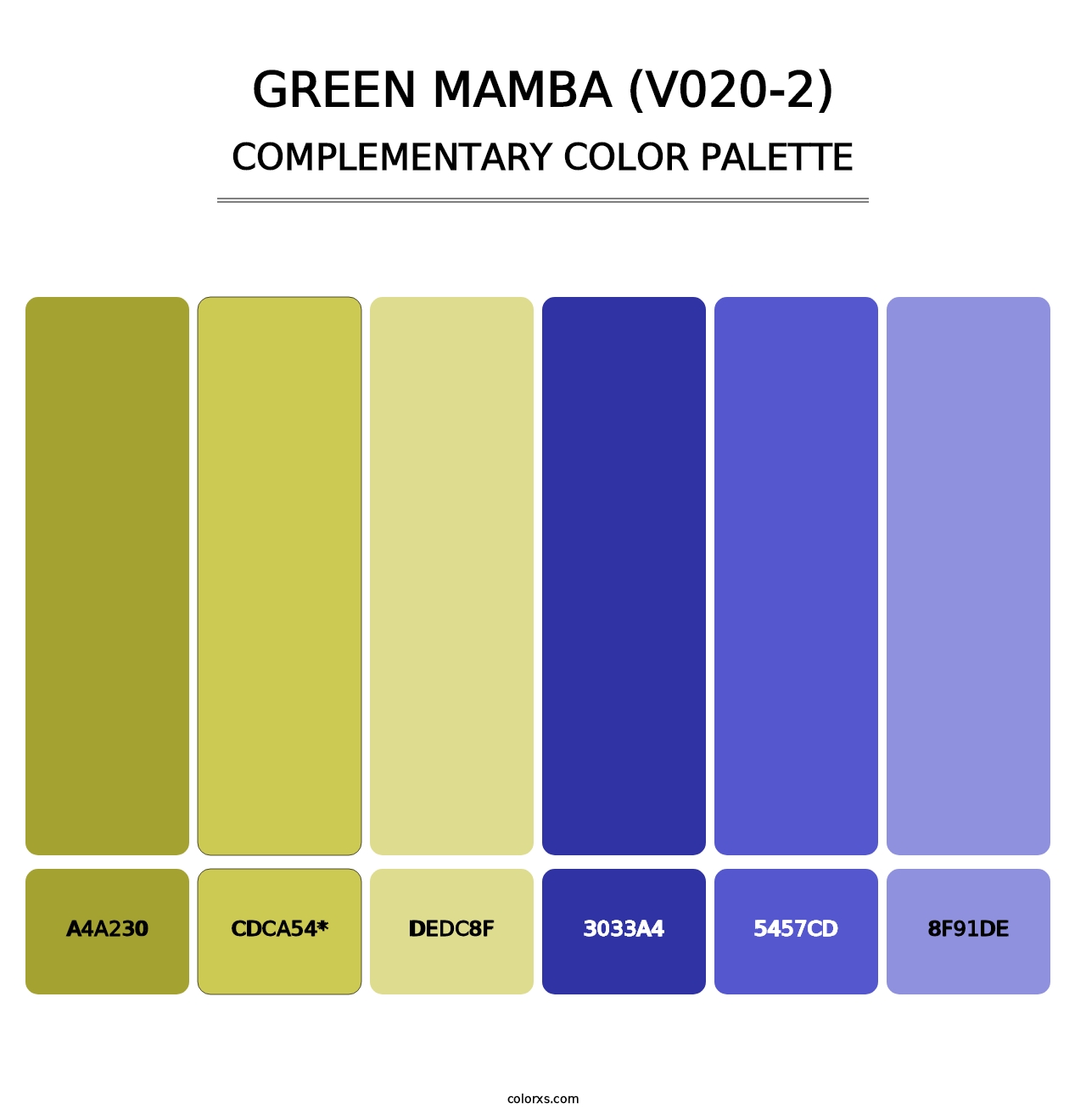 Green Mamba (V020-2) - Complementary Color Palette