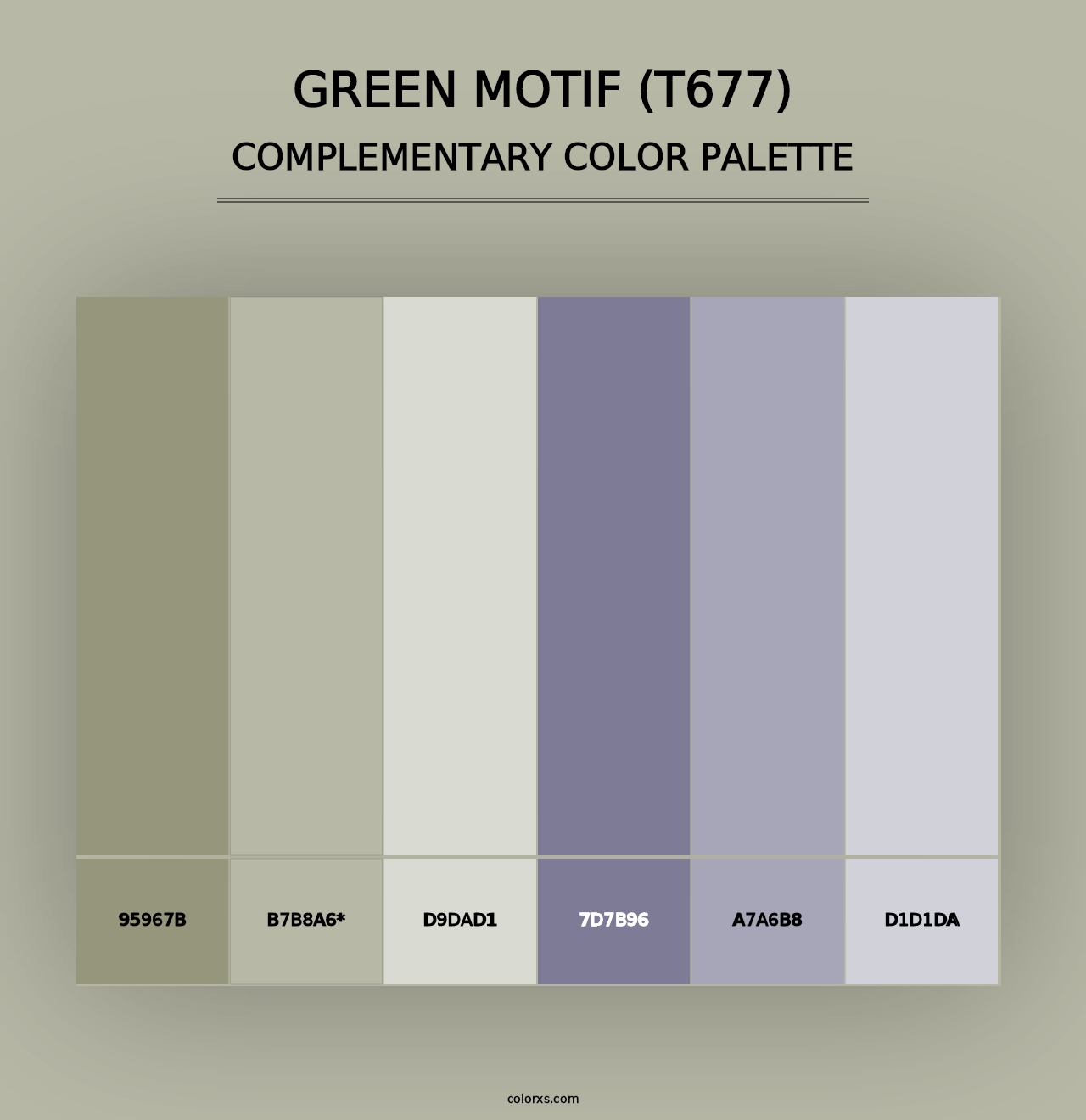 Green Motif (T677) - Complementary Color Palette