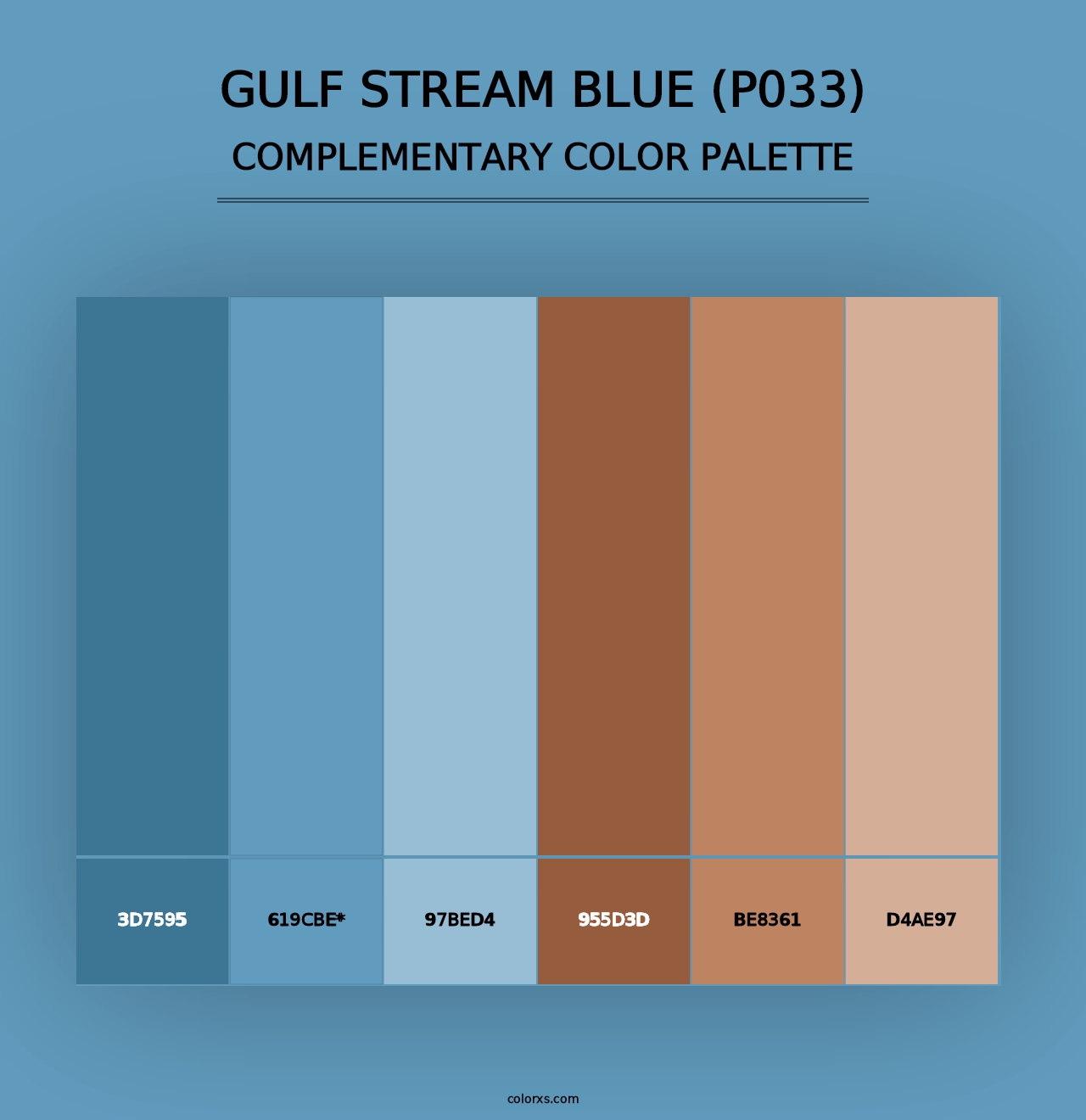 Gulf Stream Blue (P033) - Complementary Color Palette