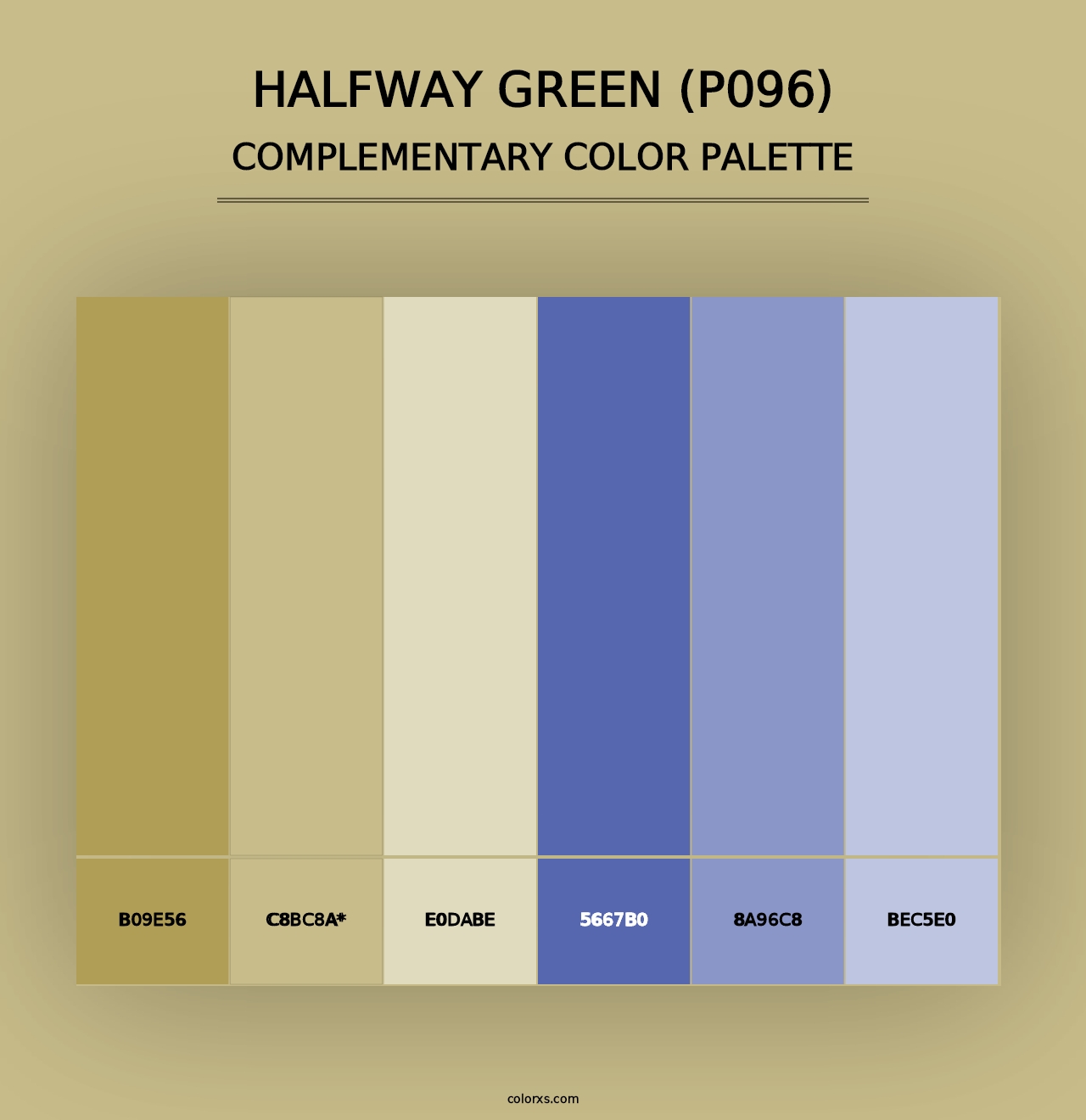 Halfway Green (P096) - Complementary Color Palette