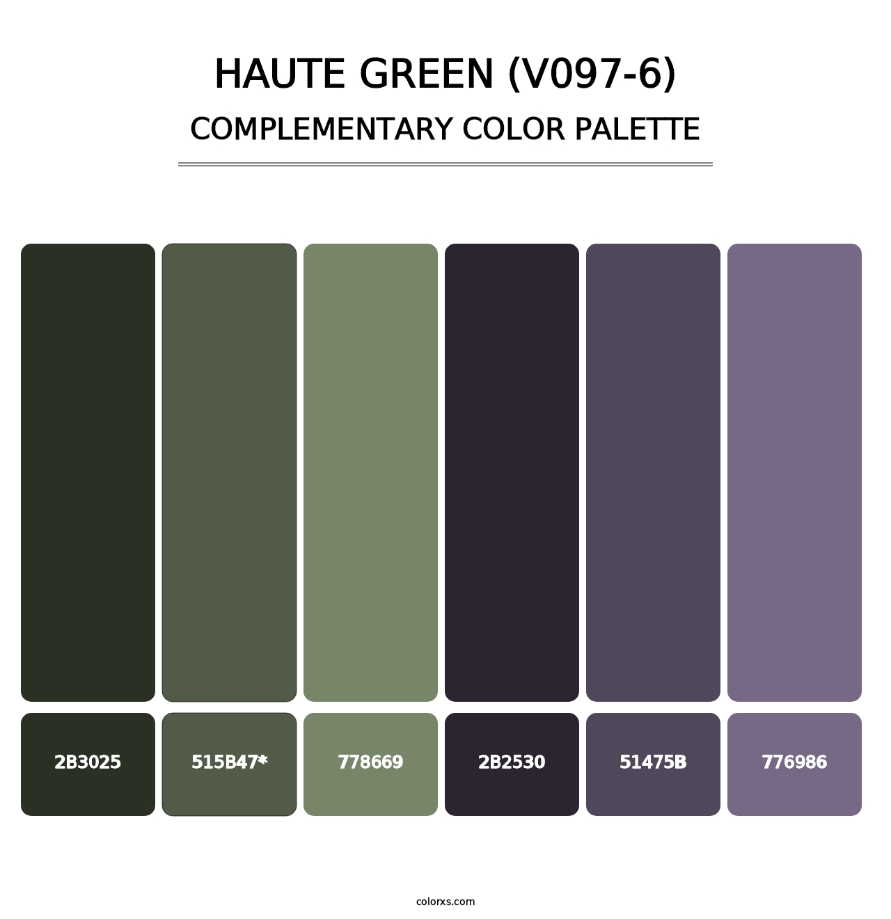 Haute Green (V097-6) - Complementary Color Palette