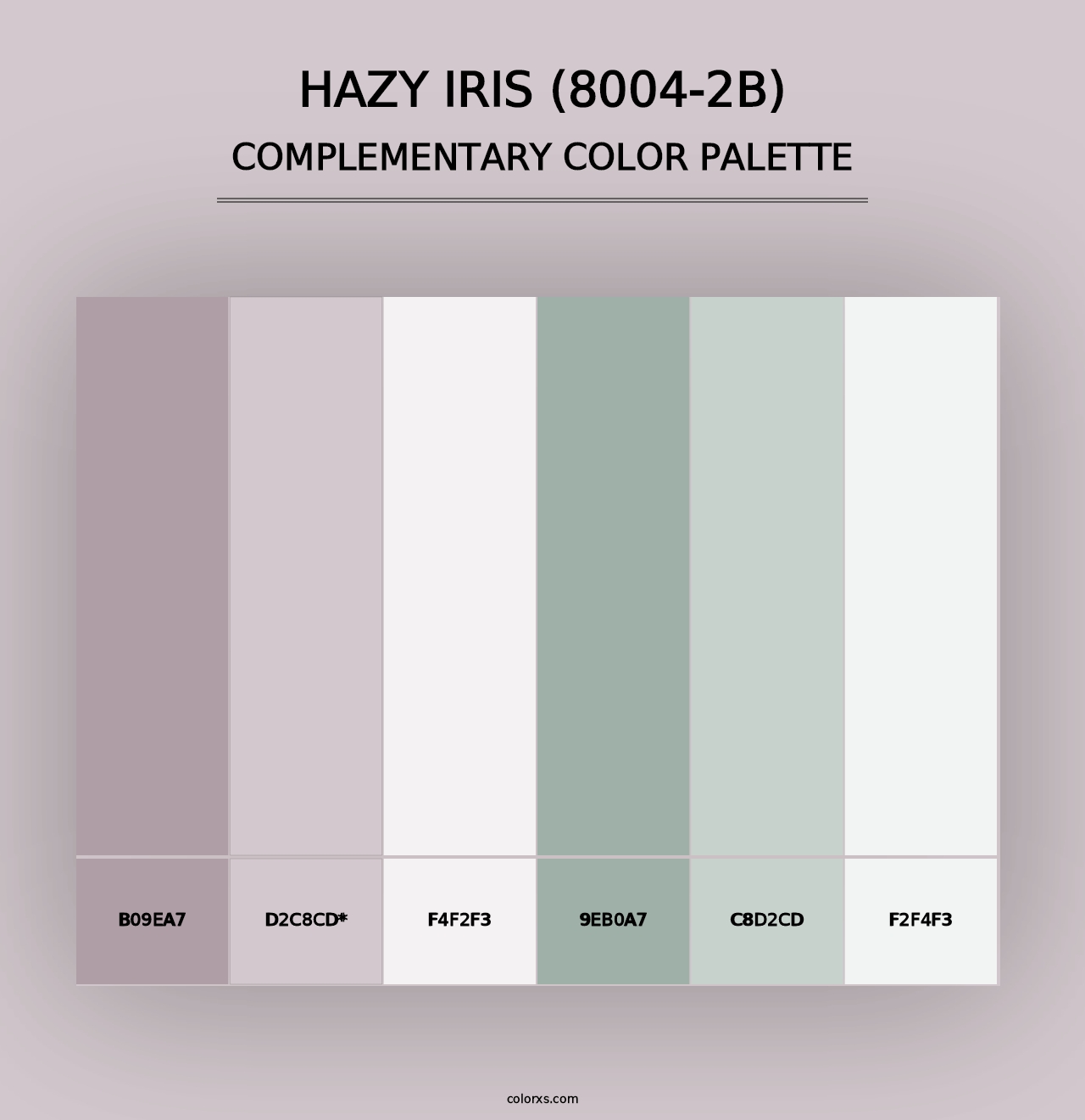 Hazy Iris (8004-2B) - Complementary Color Palette