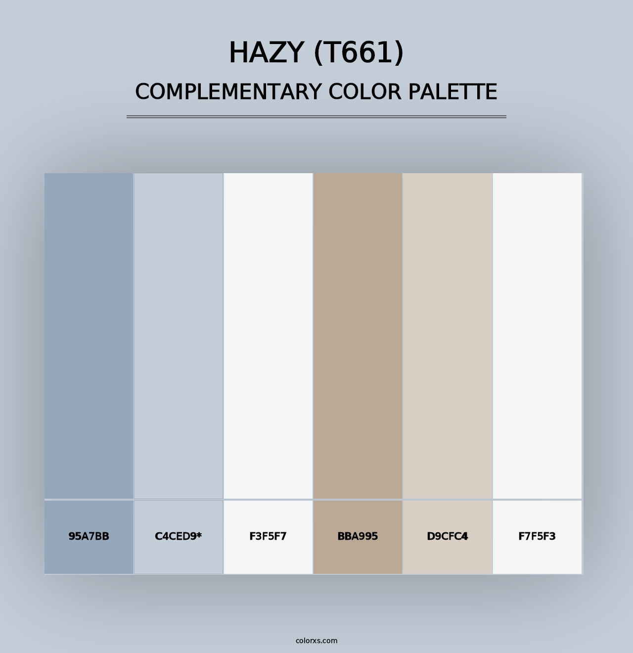 Hazy (T661) - Complementary Color Palette