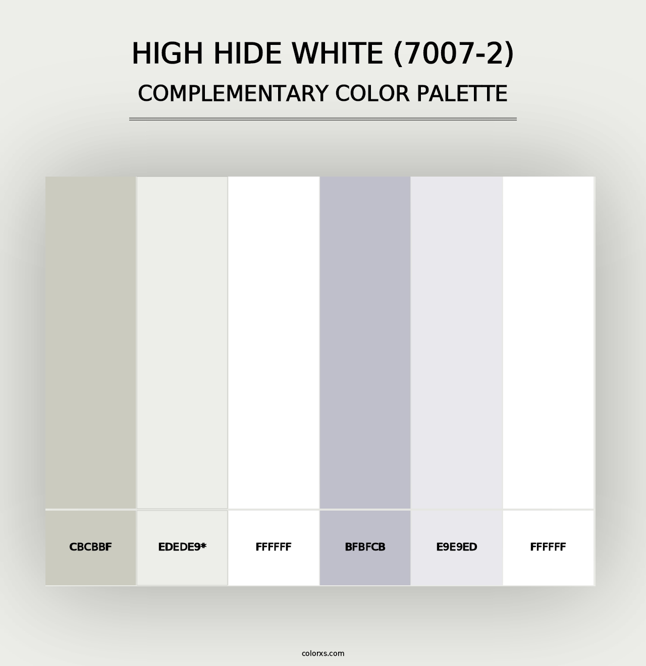 High Hide White (7007-2) - Complementary Color Palette