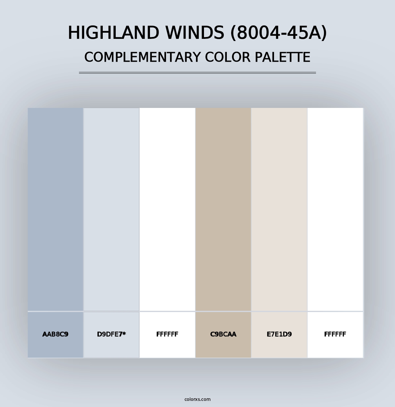 Highland Winds (8004-45A) - Complementary Color Palette