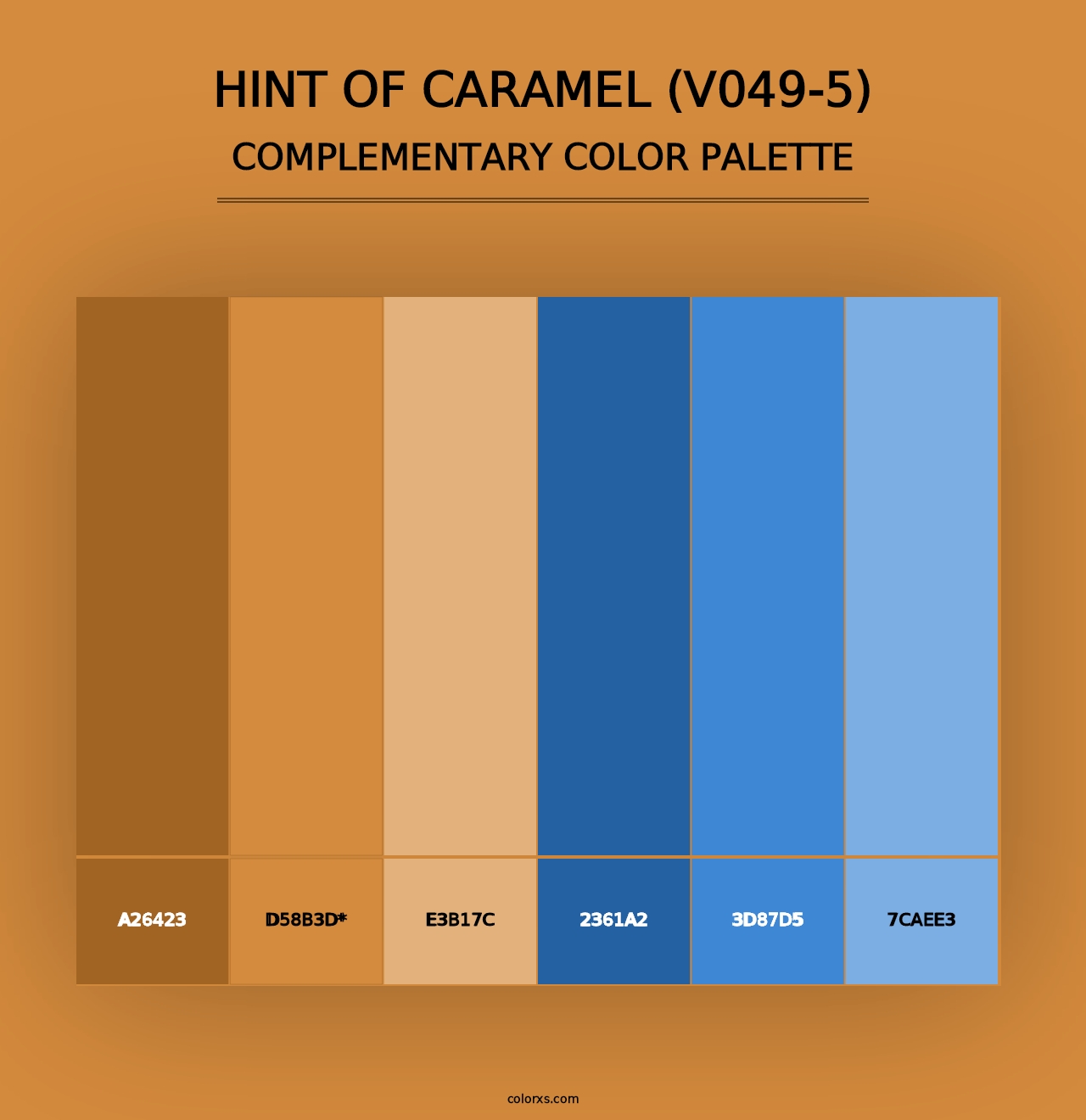 Hint of Caramel (V049-5) - Complementary Color Palette