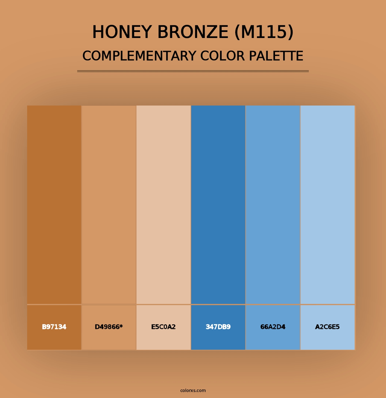 Honey Bronze (M115) - Complementary Color Palette