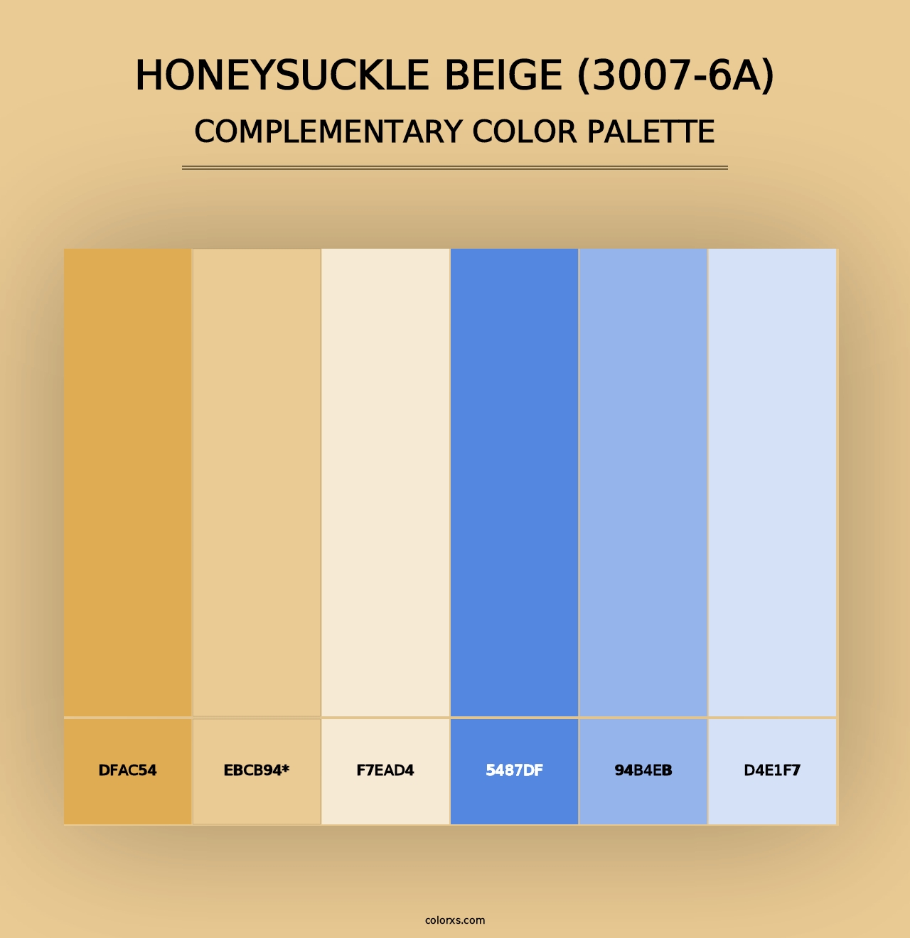 Honeysuckle Beige (3007-6A) - Complementary Color Palette