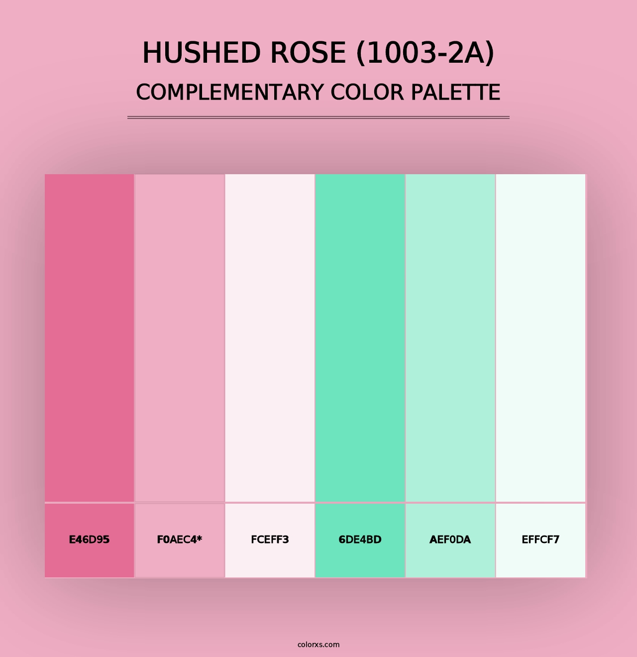 Hushed Rose (1003-2A) - Complementary Color Palette