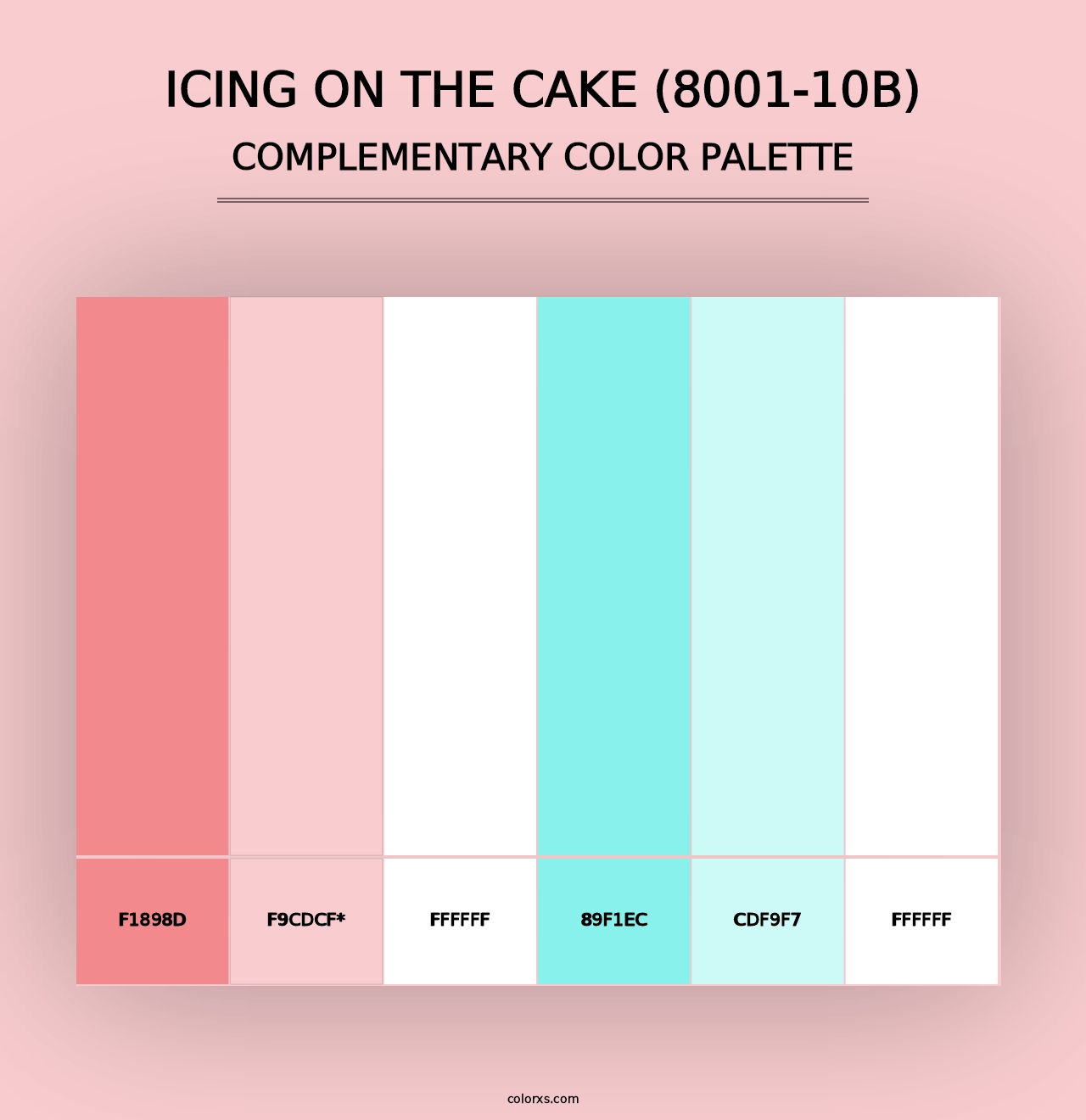 Icing on the Cake (8001-10B) - Complementary Color Palette