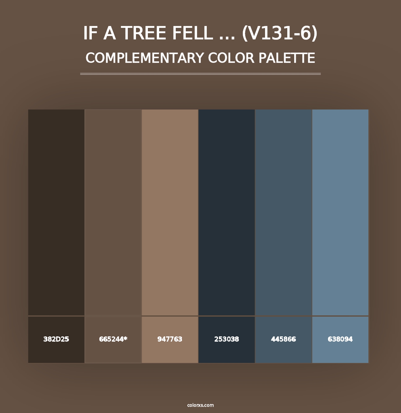 If a Tree Fell … (V131-6) - Complementary Color Palette