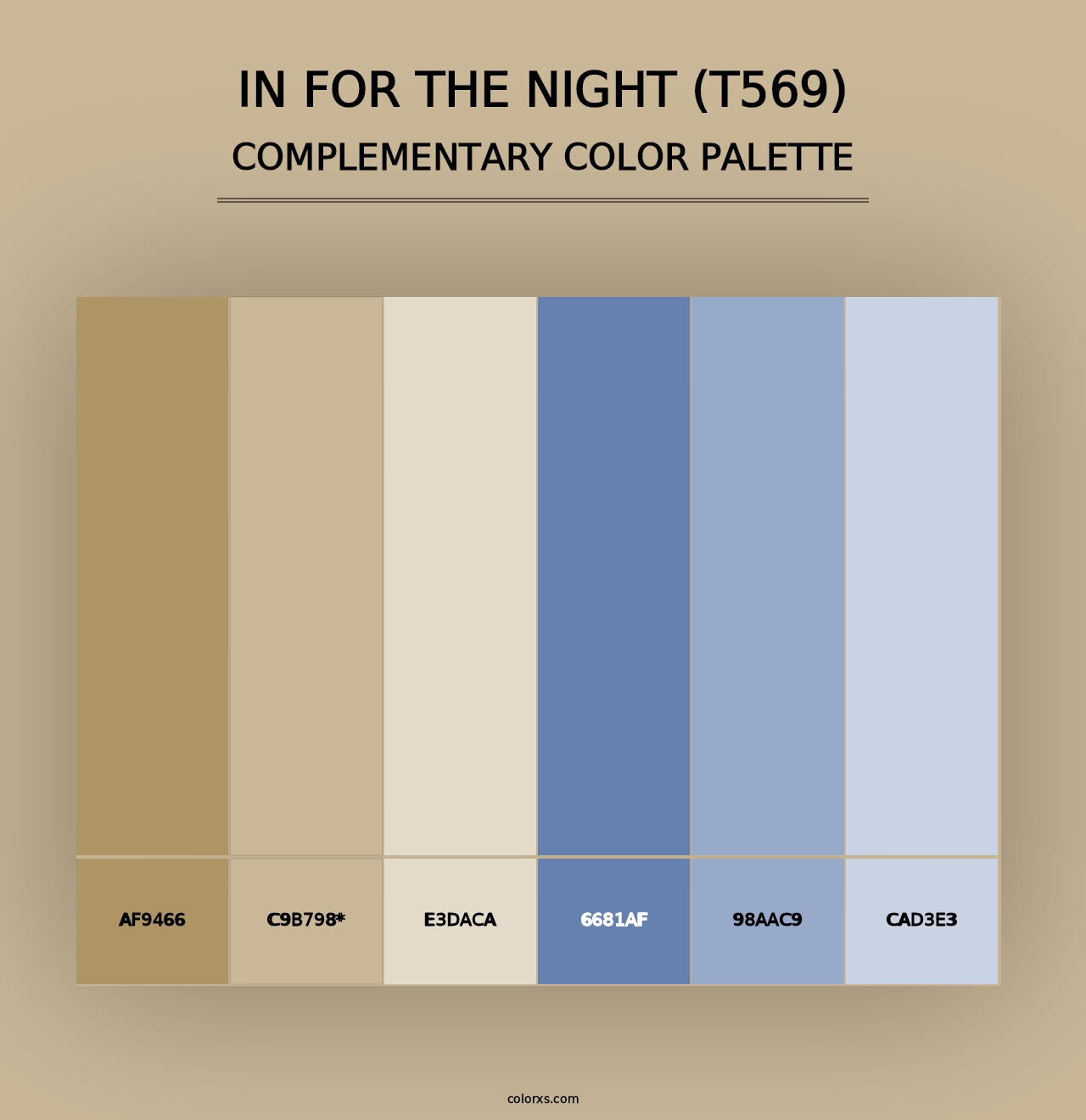 In for the Night (T569) - Complementary Color Palette