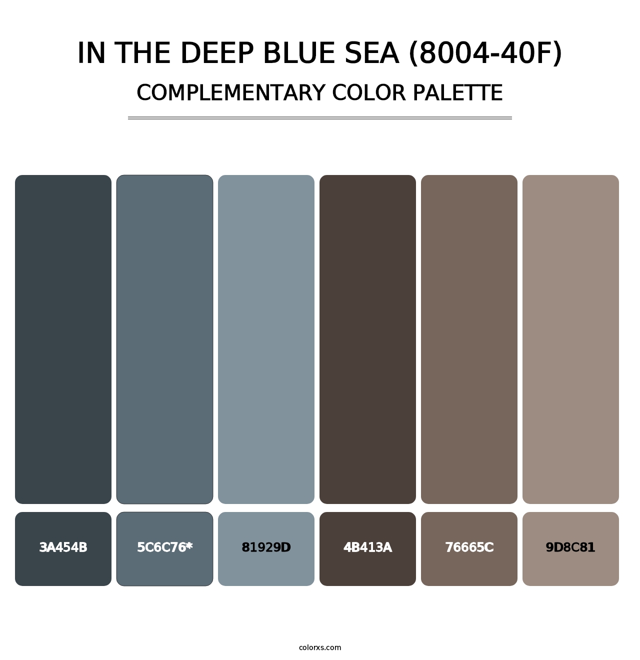 In the Deep Blue Sea (8004-40F) - Complementary Color Palette