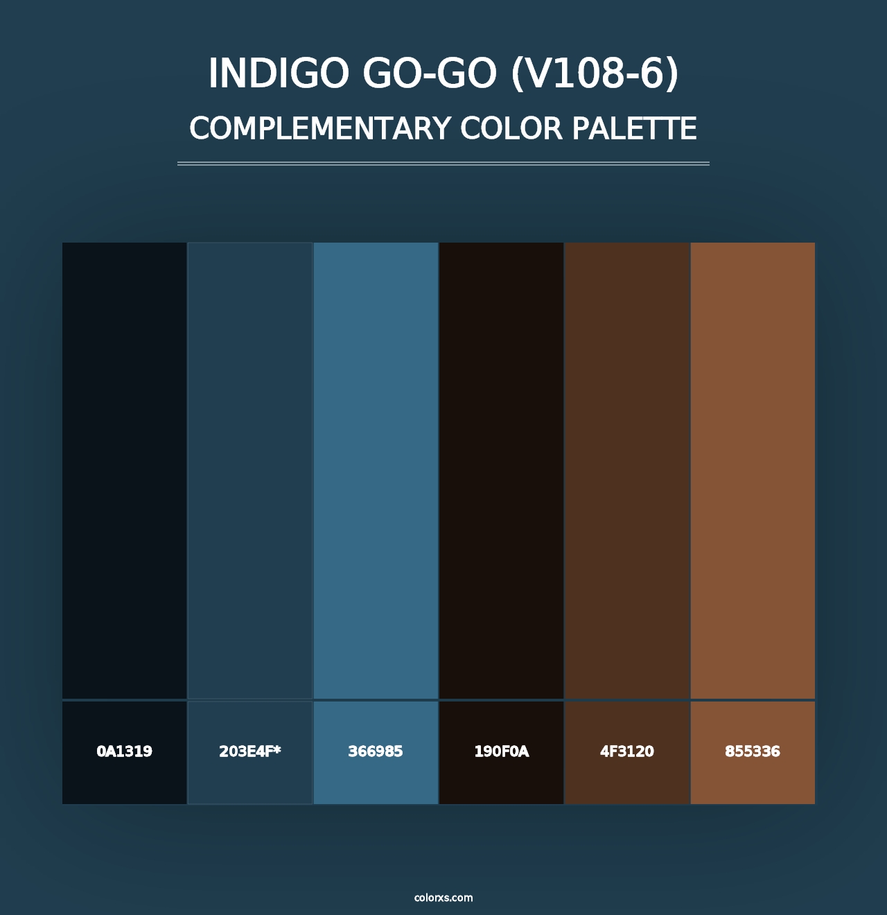 Indigo Go-Go (V108-6) - Complementary Color Palette