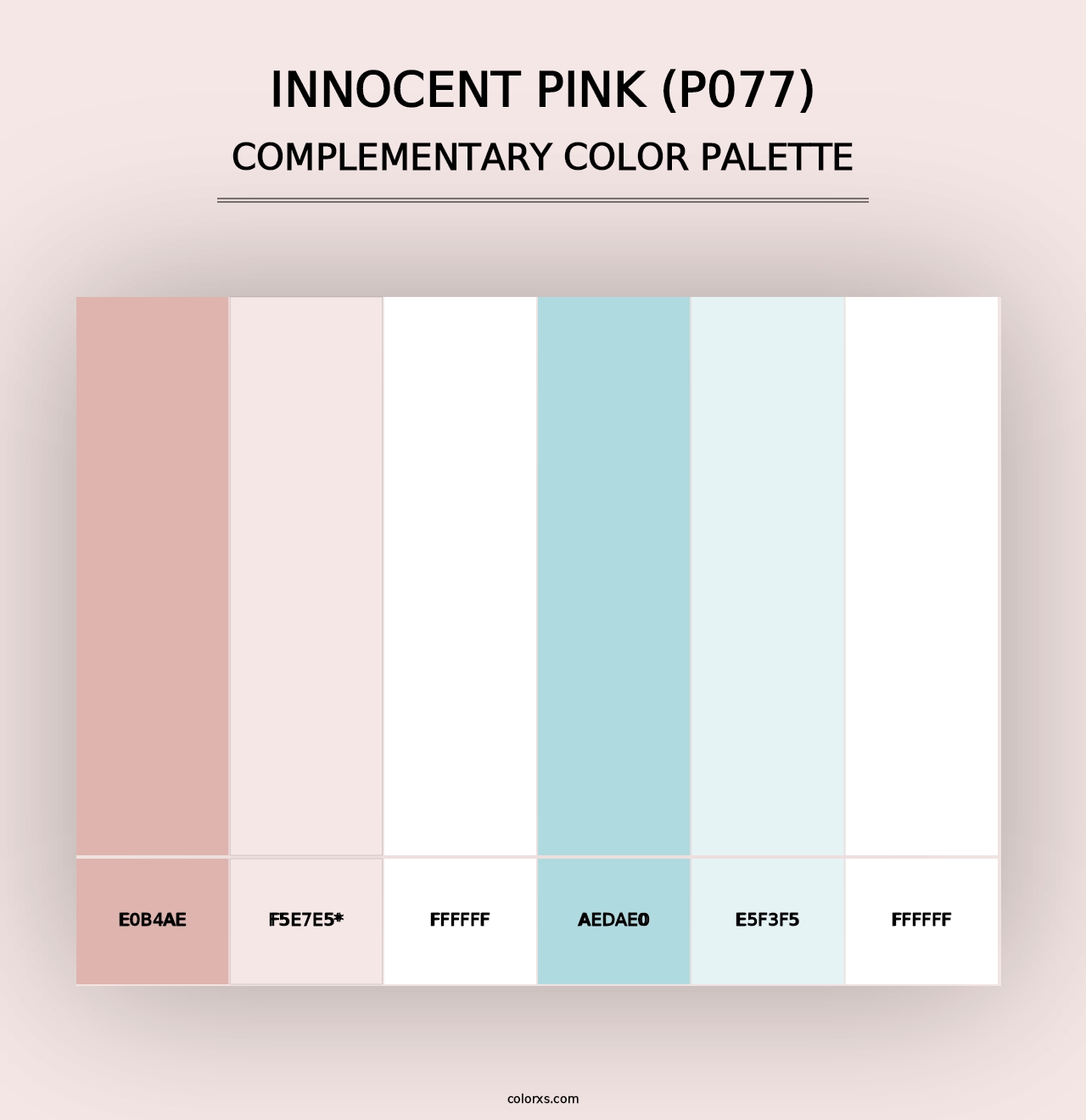 Innocent Pink (P077) - Complementary Color Palette