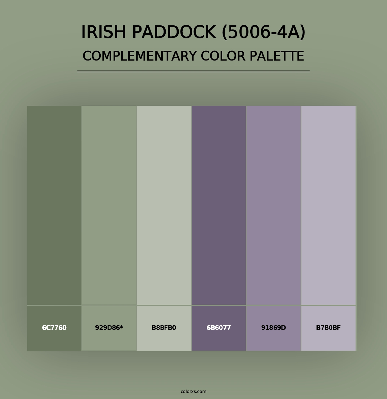 Irish Paddock (5006-4A) - Complementary Color Palette