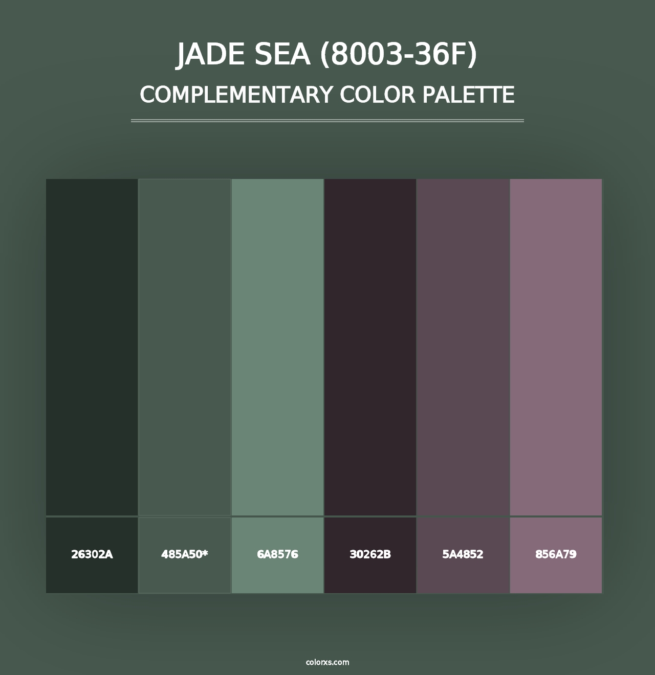 Jade Sea (8003-36F) - Complementary Color Palette