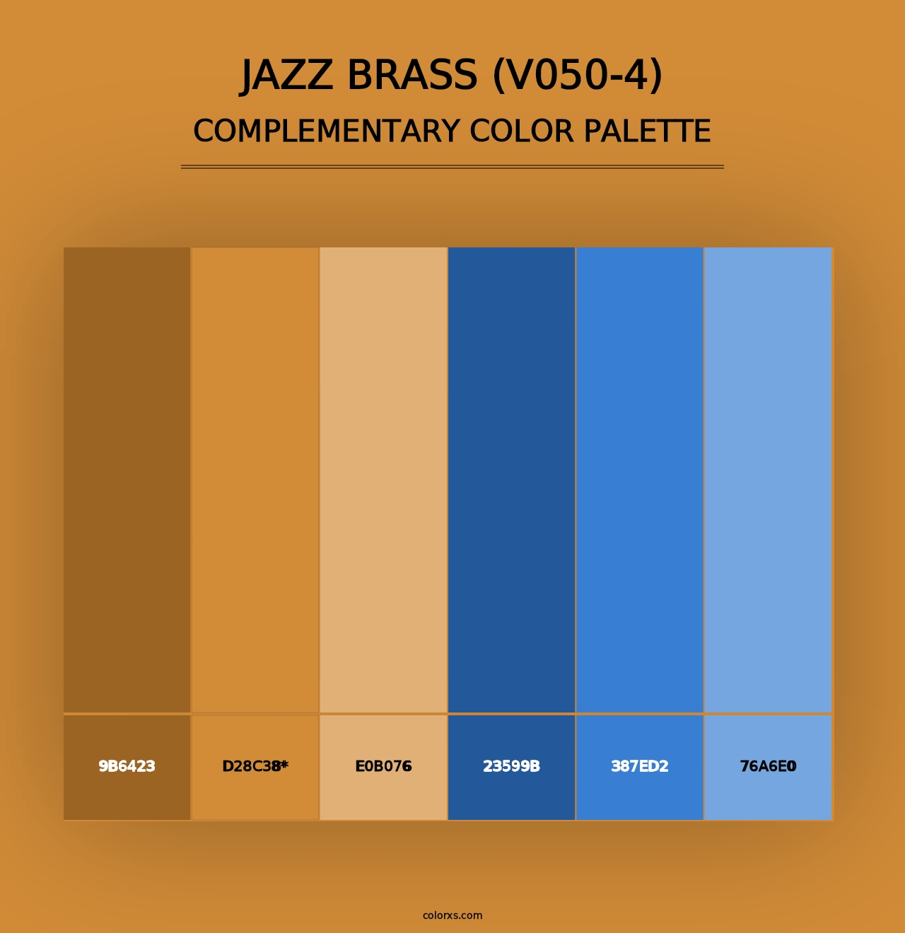 Jazz Brass (V050-4) - Complementary Color Palette