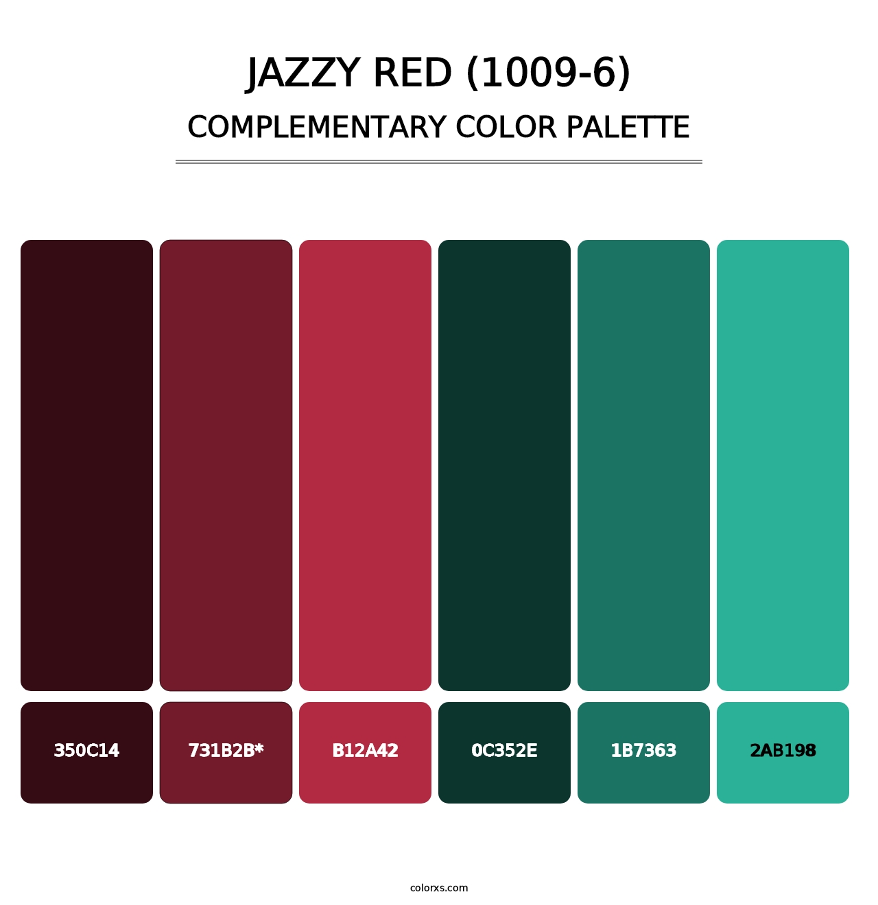 Jazzy Red (1009-6) - Complementary Color Palette