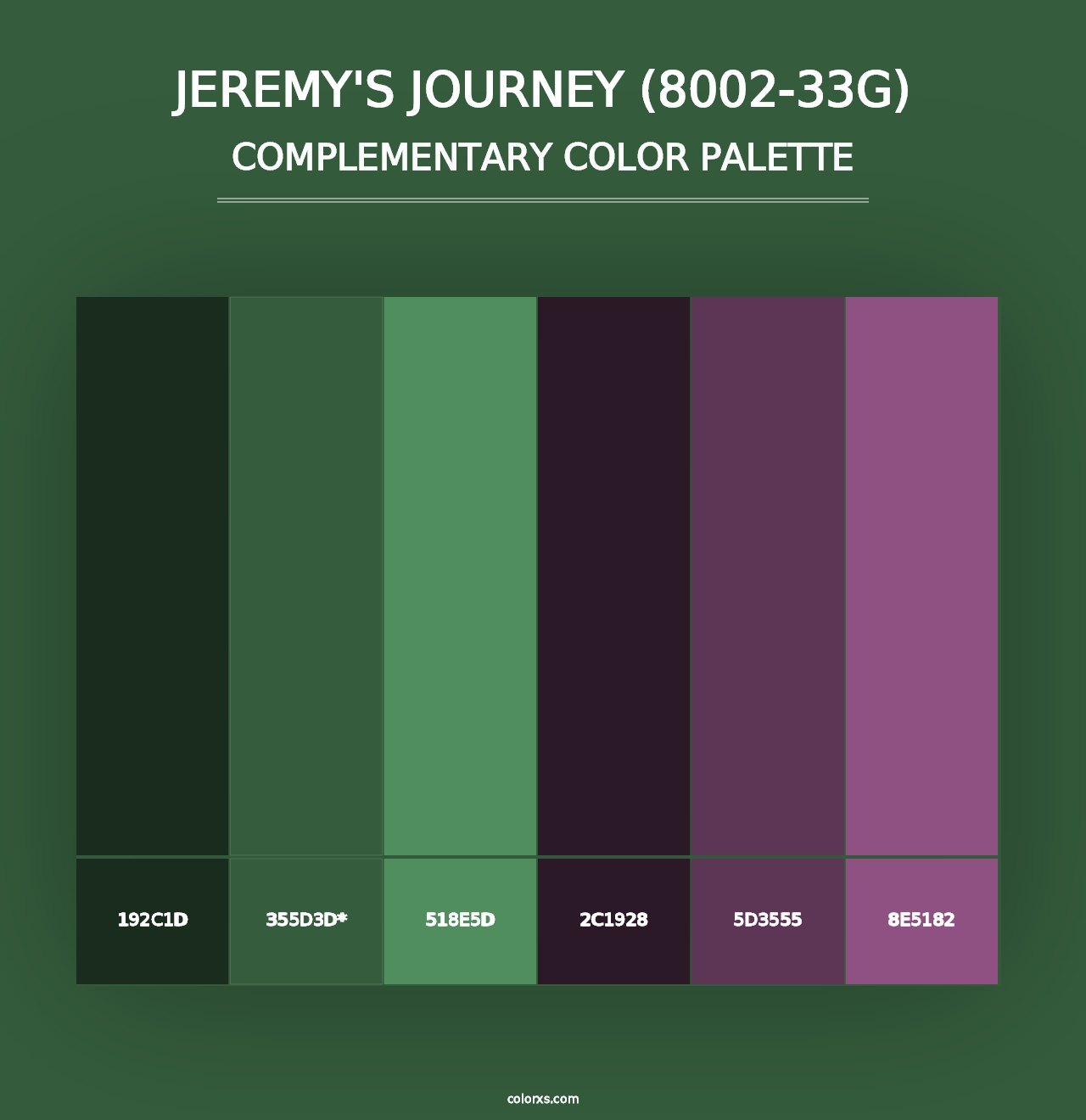 Jeremy's Journey (8002-33G) - Complementary Color Palette