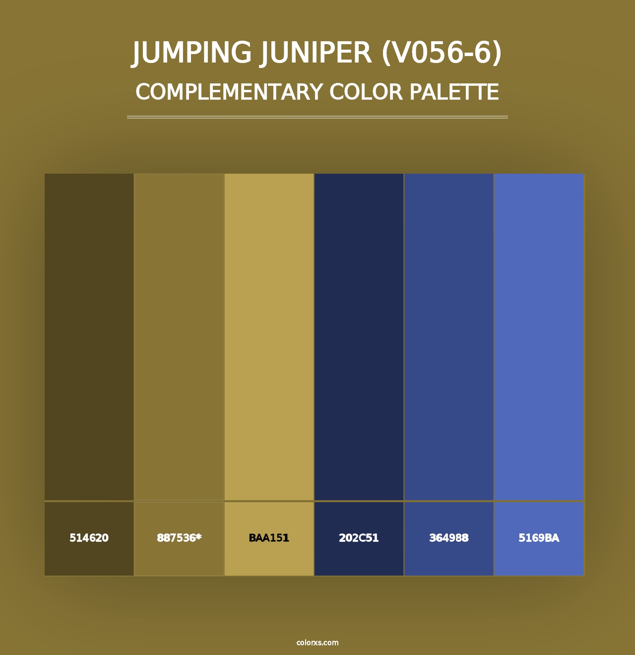 Jumping Juniper (V056-6) - Complementary Color Palette