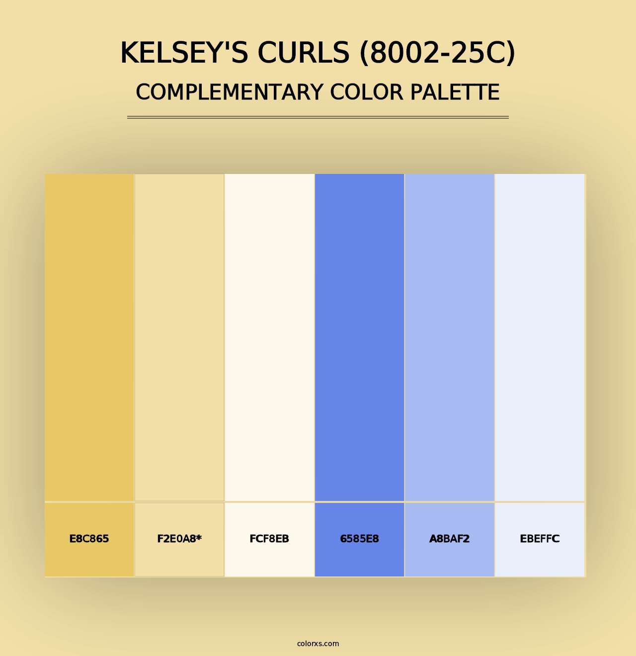 Kelsey's Curls (8002-25C) - Complementary Color Palette