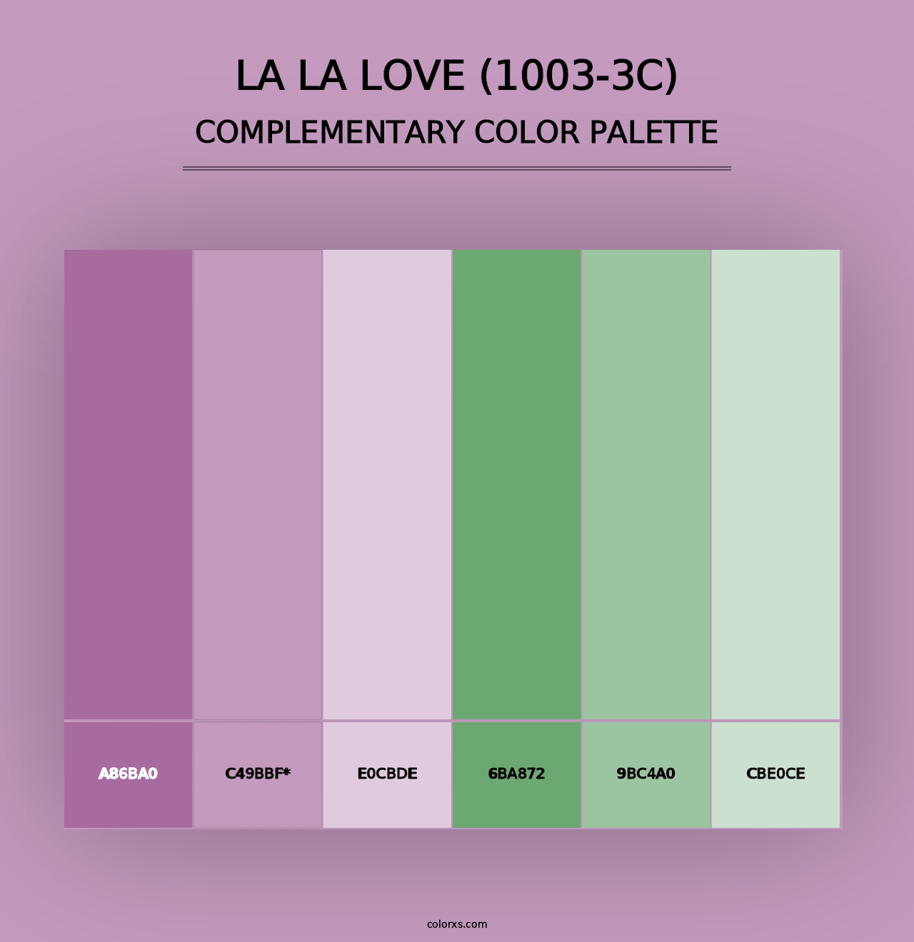 La La Love (1003-3C) - Complementary Color Palette