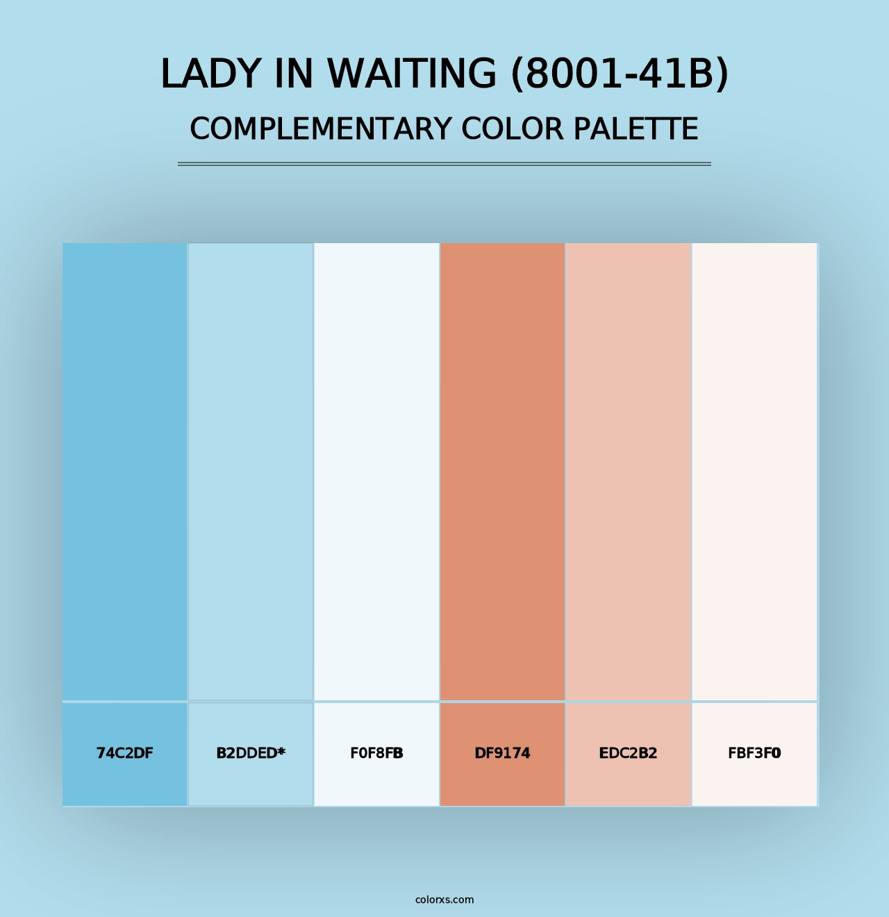 Lady in Waiting (8001-41B) - Complementary Color Palette